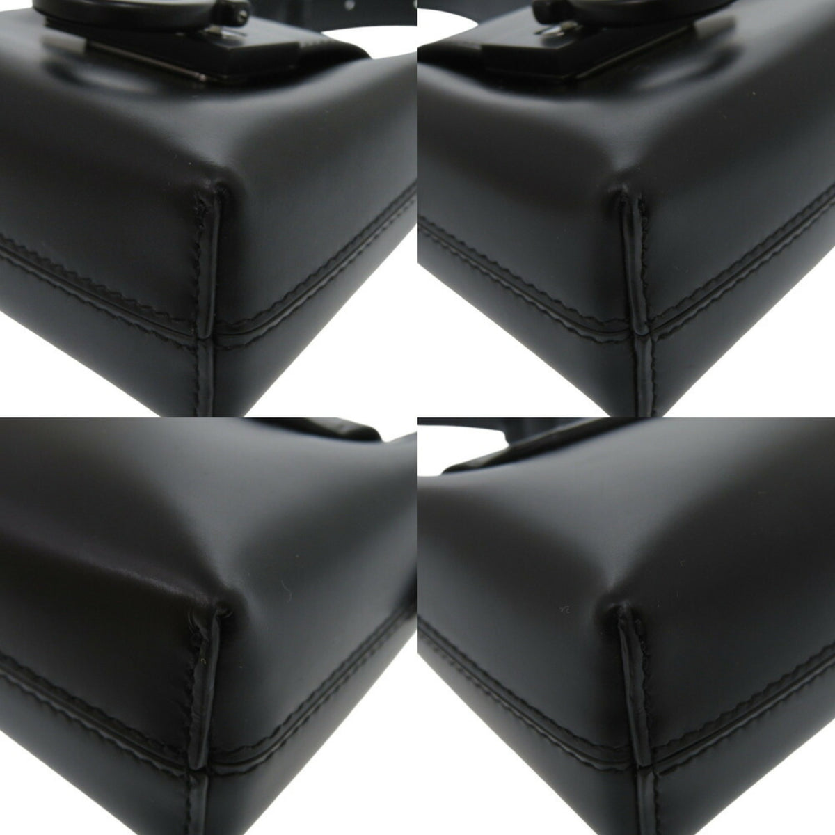 Salvatore Ferragamo Black Leather Handbag (Pre-Owned)
