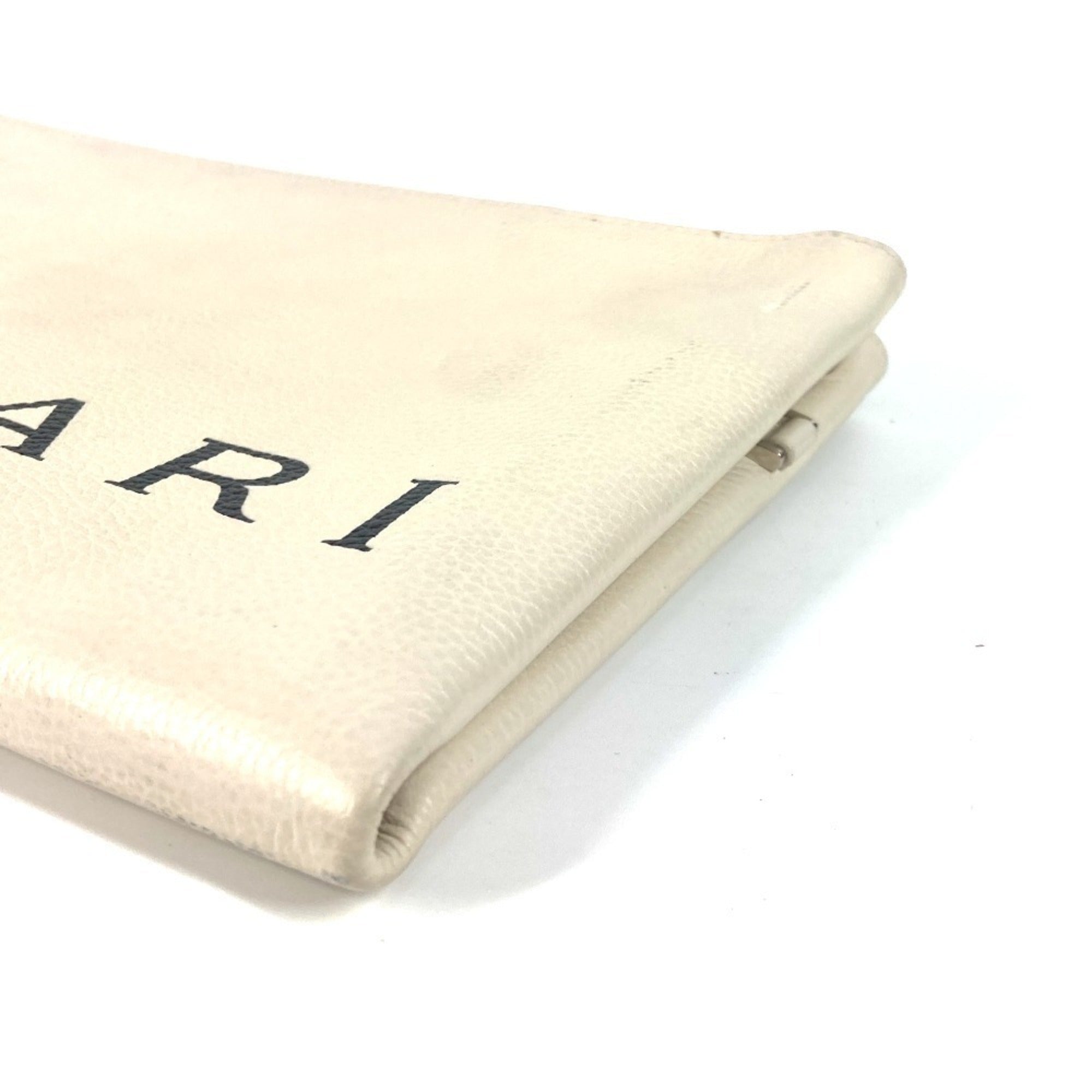 Bvlgari Black White Leather Clutch Bag Pouch (Pre-Owned)
