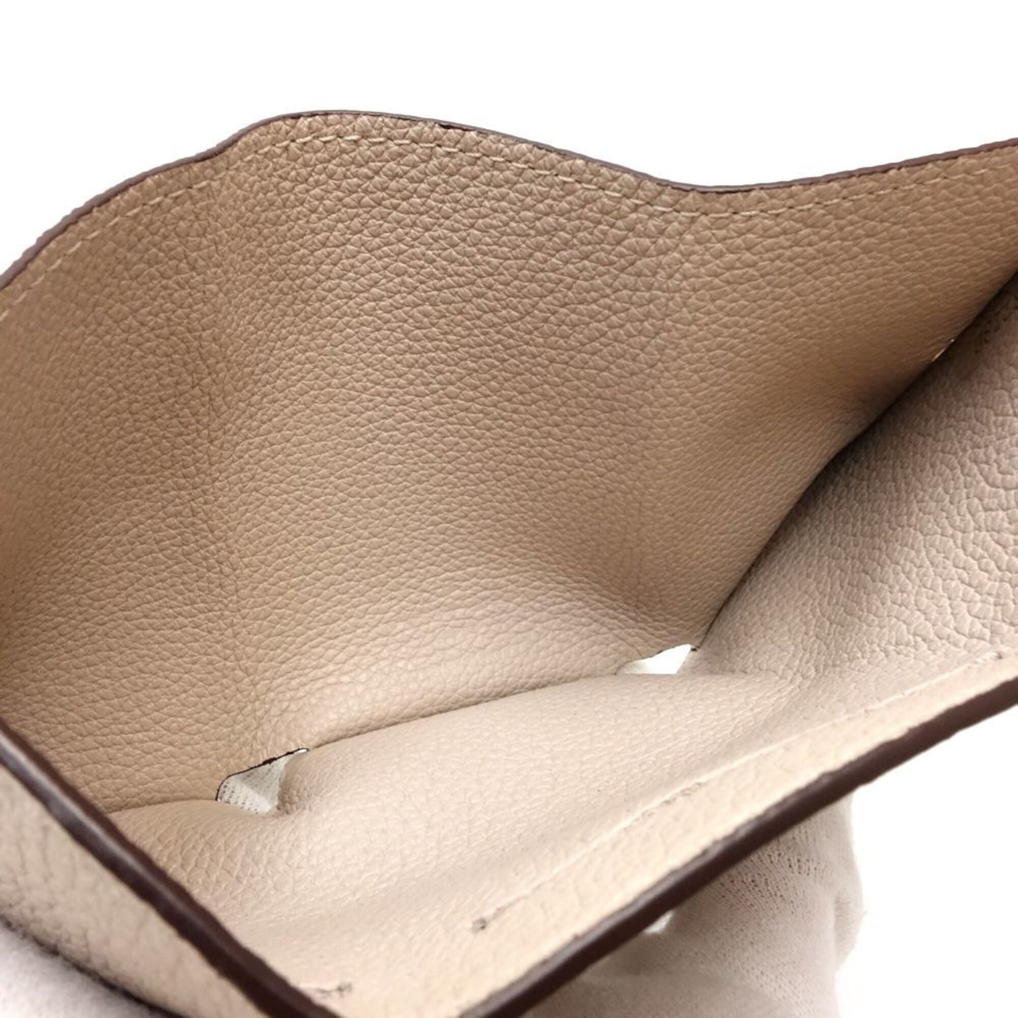 Louis Vuitton Grayish Leather Wallet (Tri-Fold) (Pre-Owned)