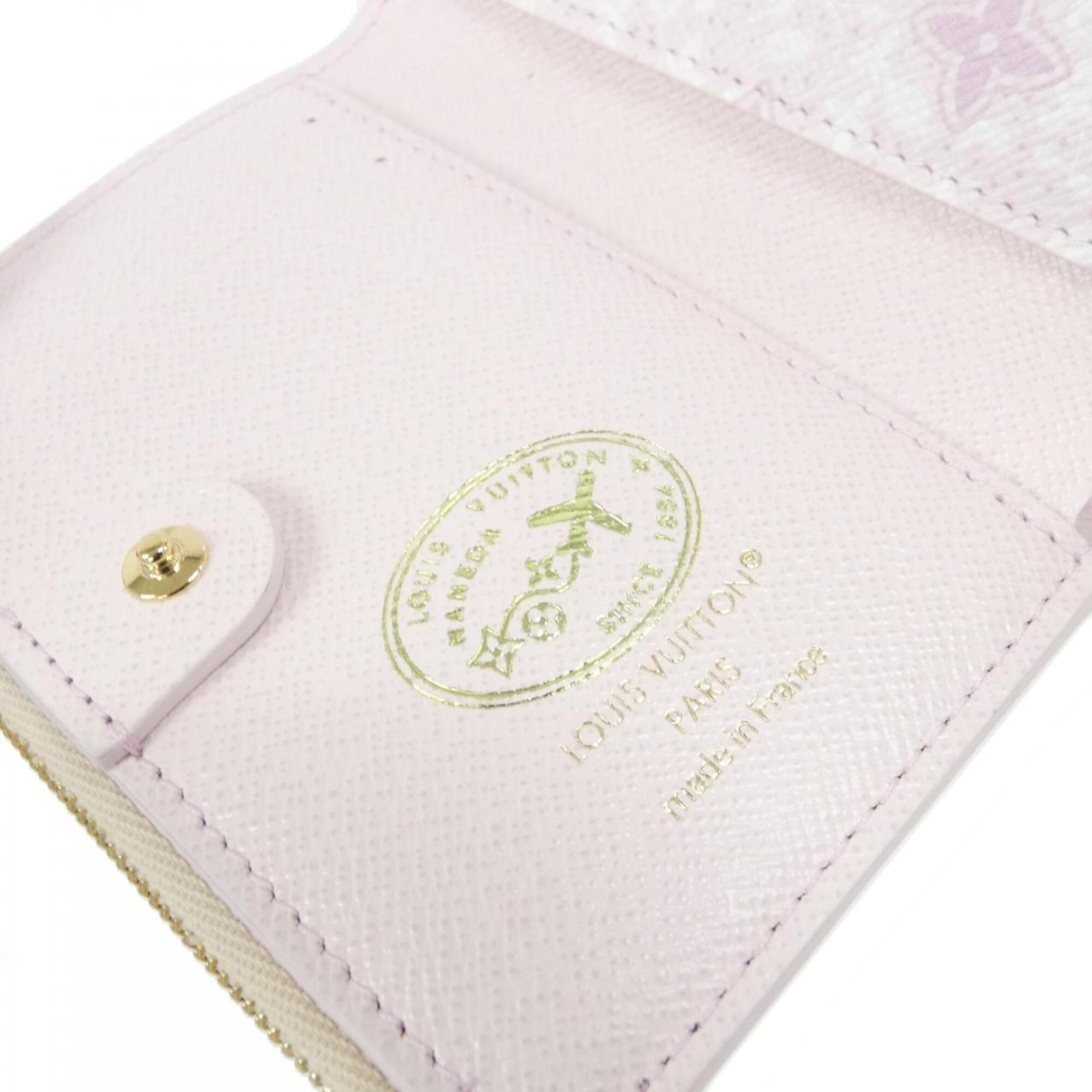 Louis Vuitton Azur White Coated Canvas Wallet (Bi-Fold) (Pre-Owned)