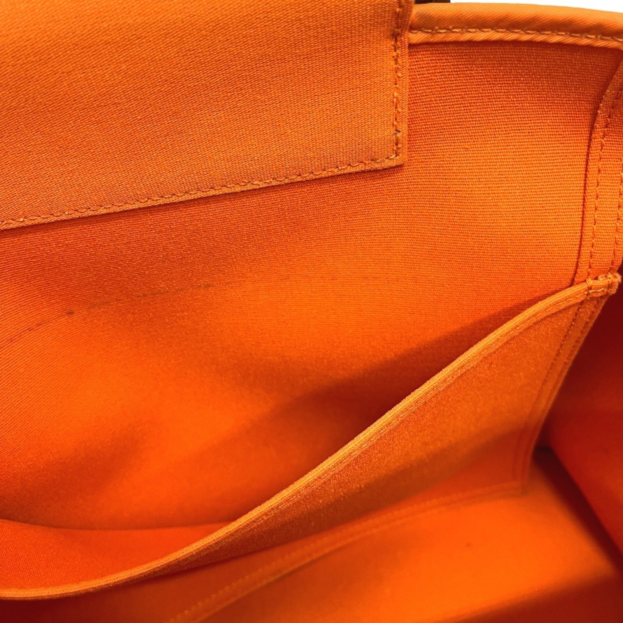 Hermes Orange Toile H Handbag Tote Bag (Pre-Owned)