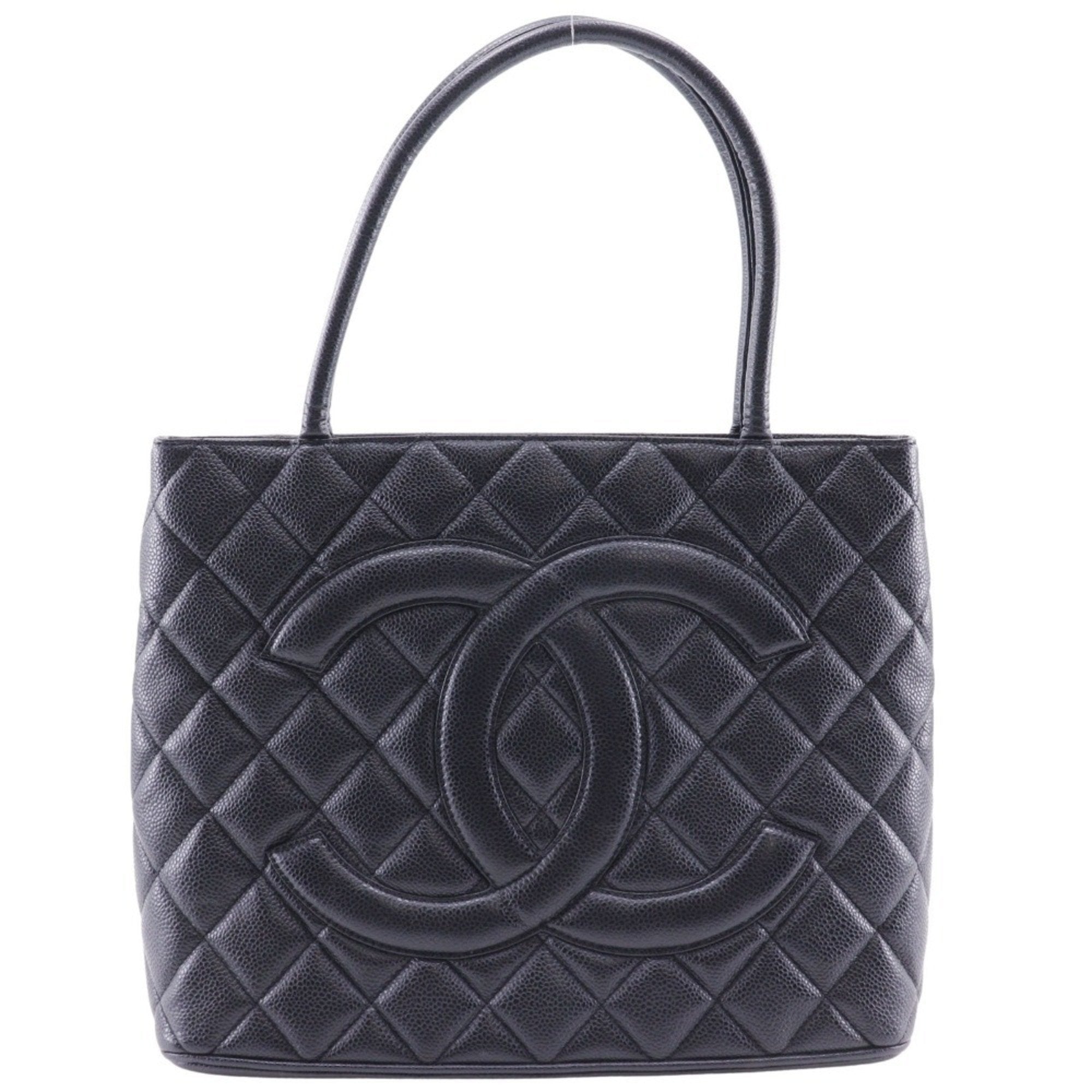 Chanel Caviar Skin Black Caviar Leather Tote Bag (Pre-Owned)