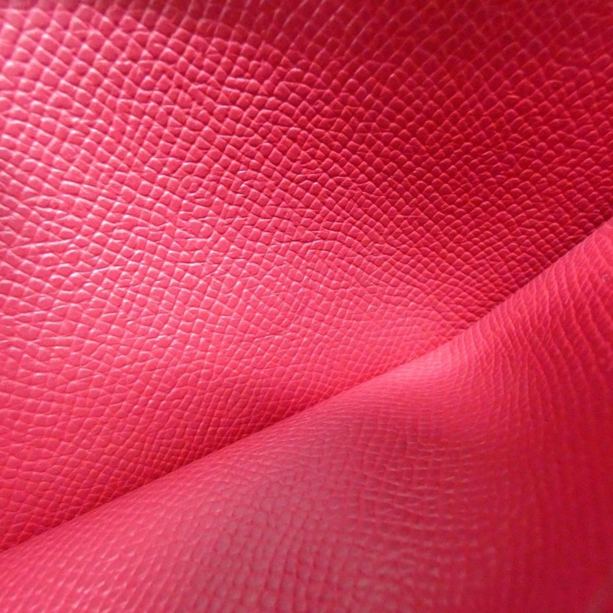 Hermes Bearn Ruby Epsom Leather Long Wallet (Bi-Fold) (Pre-Owned)