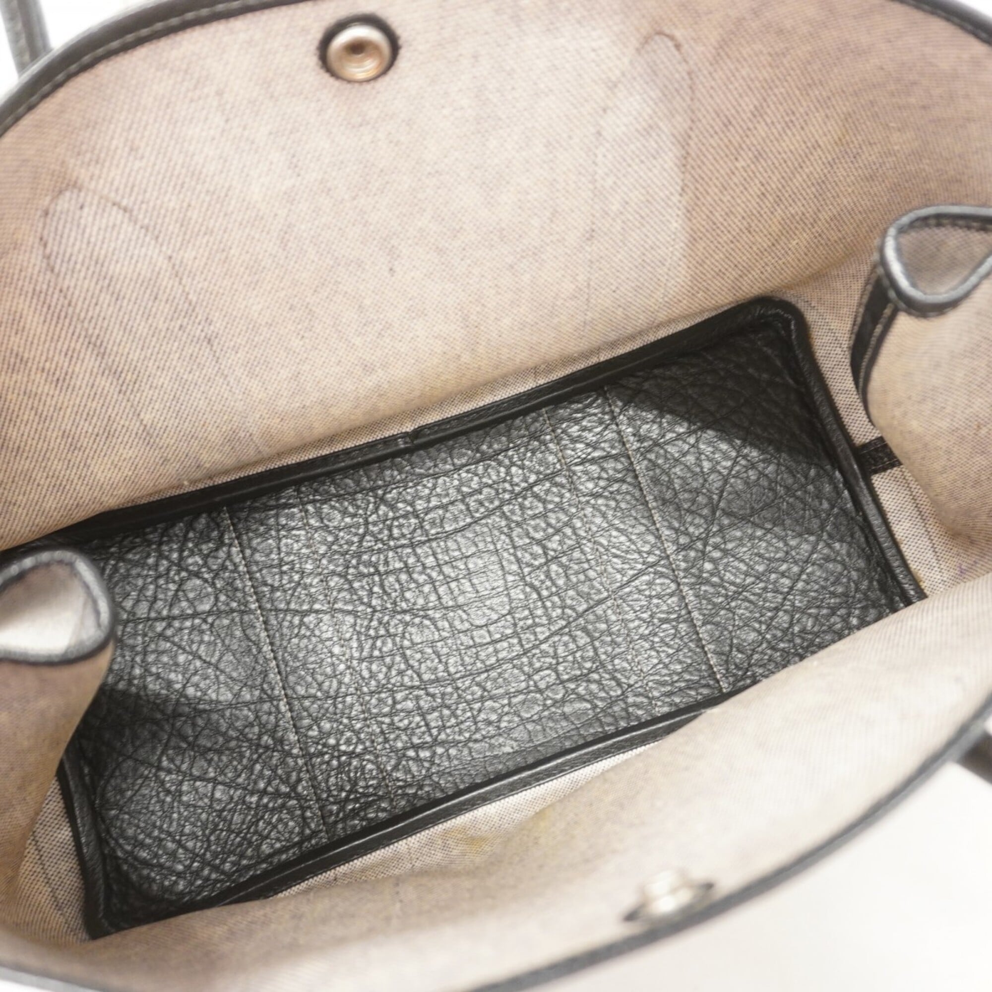 Hermes Black Toile H Tote Bag (Pre-Owned)