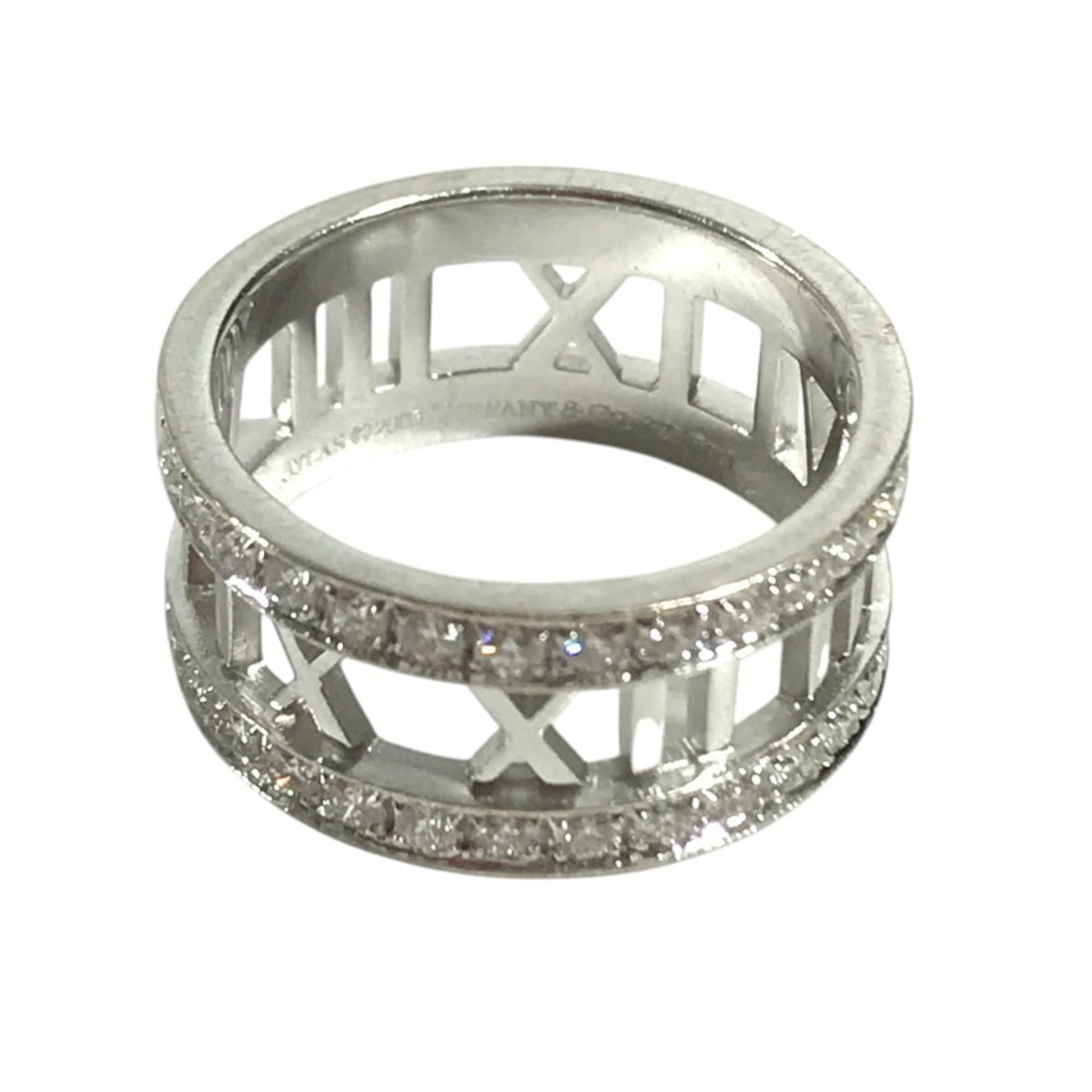 Tiffany Silver White Gold (18K) Band Ring (Pre-Owned)