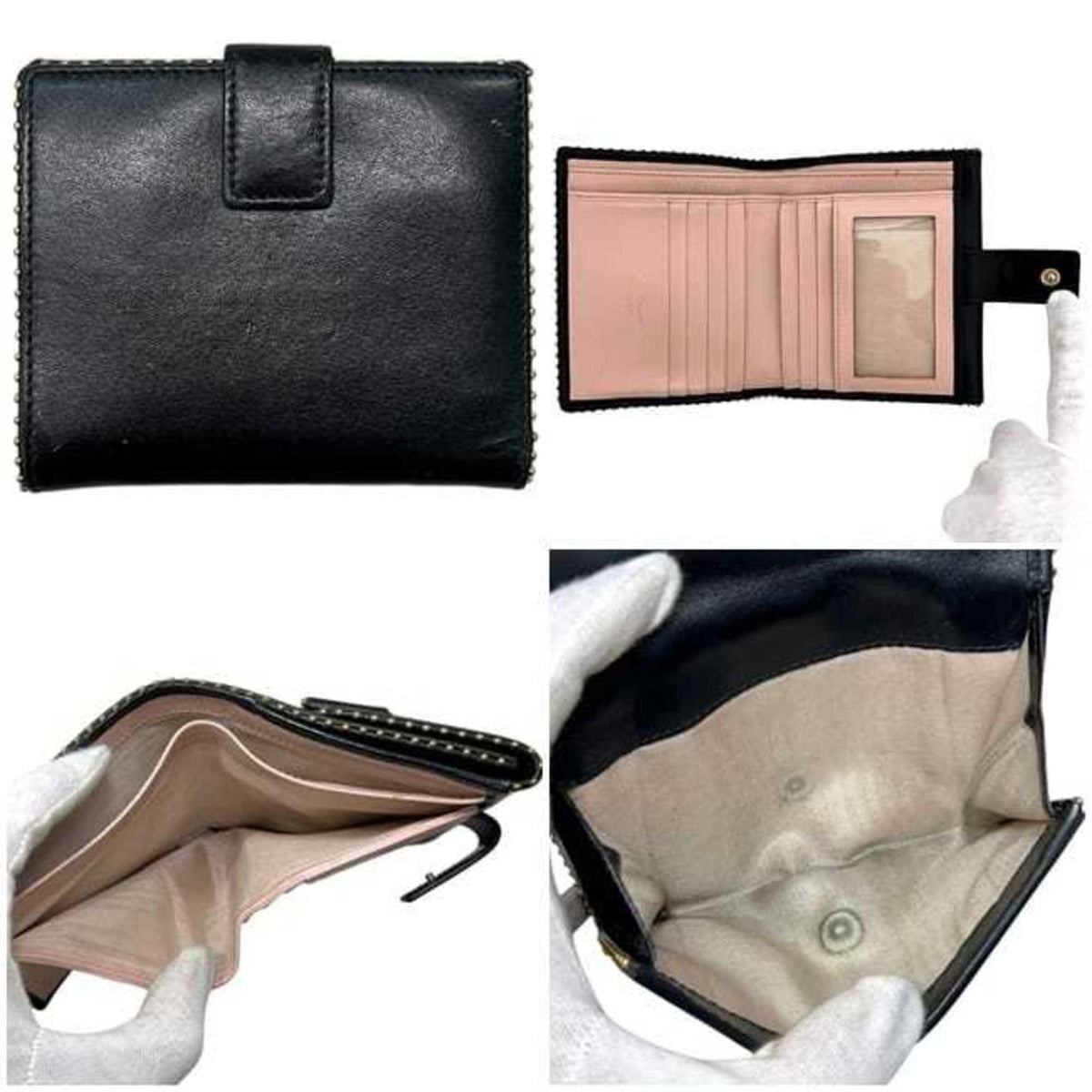 Salvatore Ferragamo Black Leather Wallet (Bi-Fold) (Pre-Owned)
