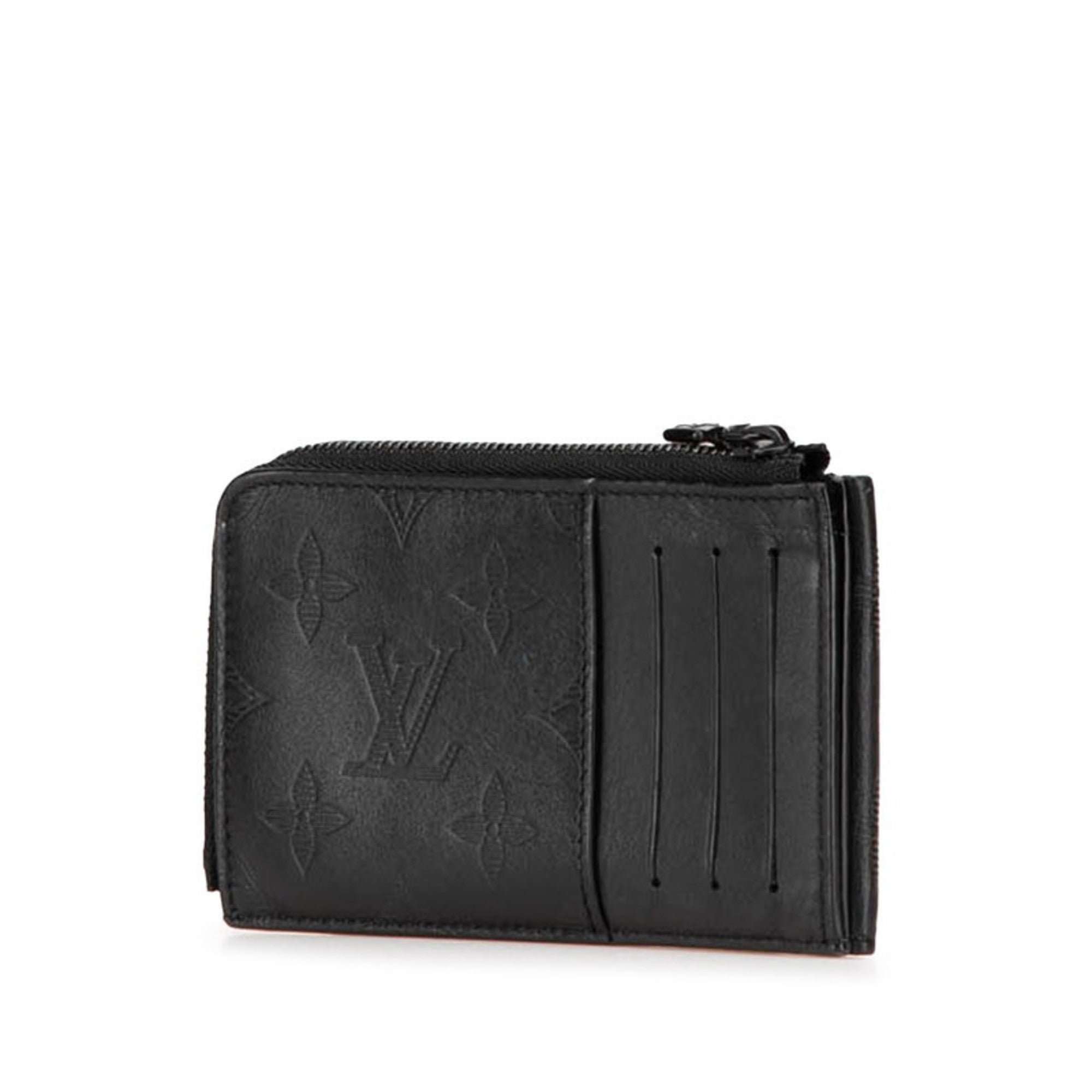 Louis Vuitton Black Noir Leather Coin Purse/Coin Case (Pre-Owned)