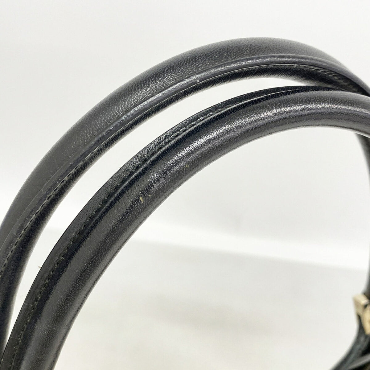 Gucci Black Brown Canvas Handbag (Pre-Owned)