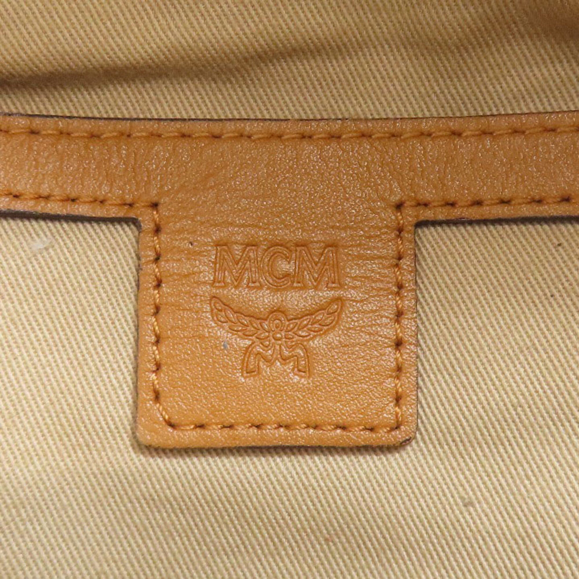 Mcm Brown Pvc Fanny Pack (Pre-Owned)
