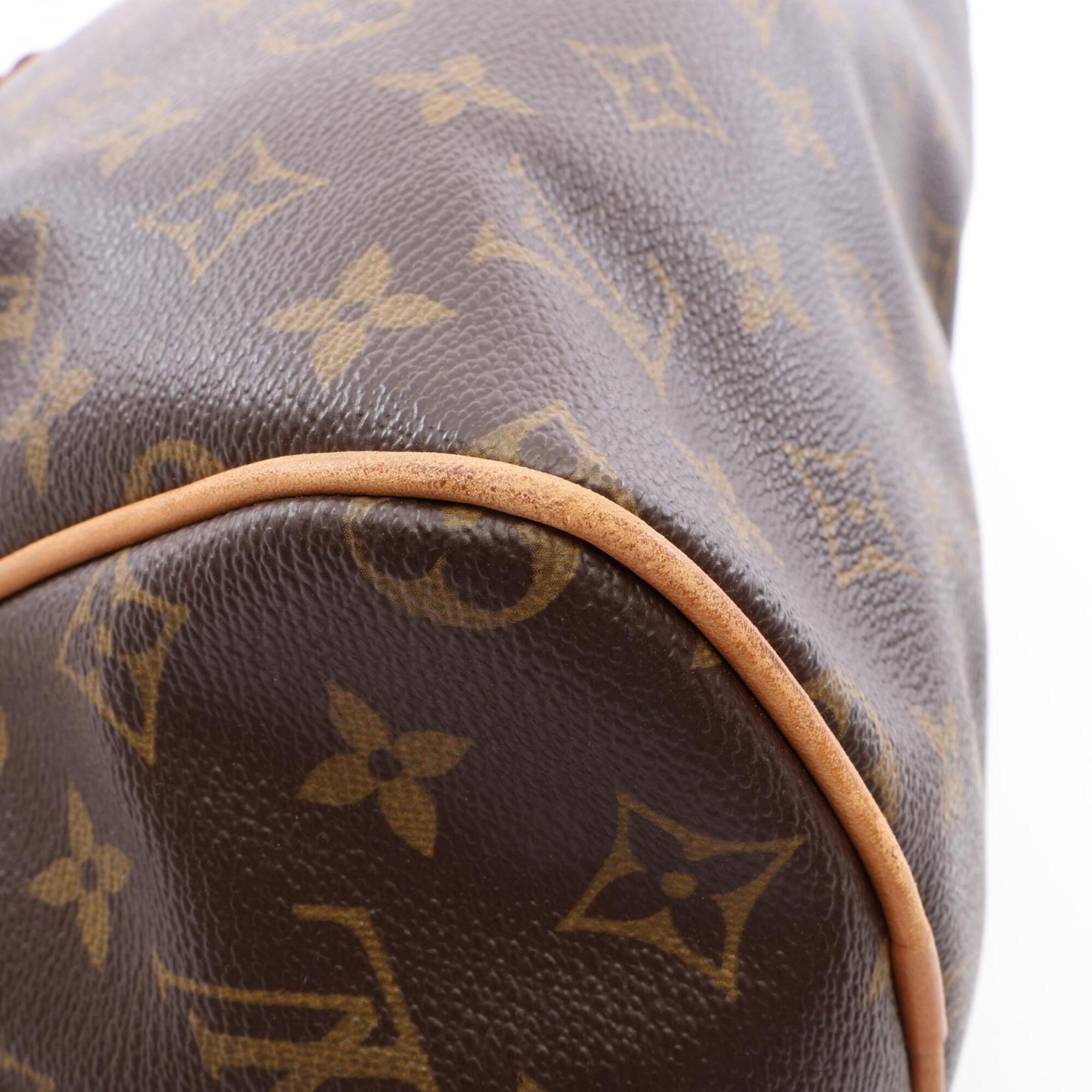 Louis Vuitton Brown Coated Canvas Leather Handbag Shoulder Bag (Pre-Owned)