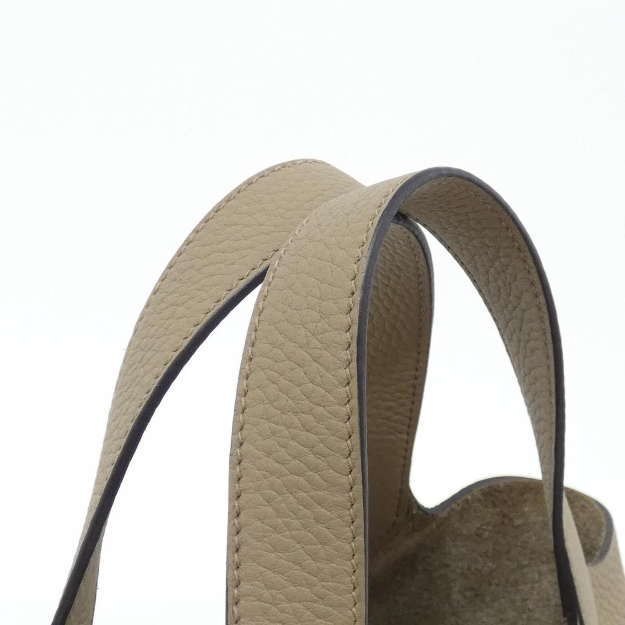 Hermes Picotin Beige Taurillon Clemence Leather Handbag (Pre-Owned)