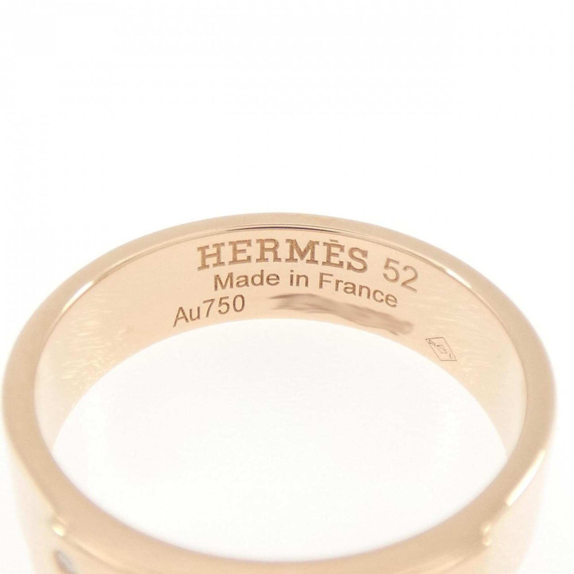 Hermes Pink Gold Pink Gold (18K) Band Ring (Pre-Owned)