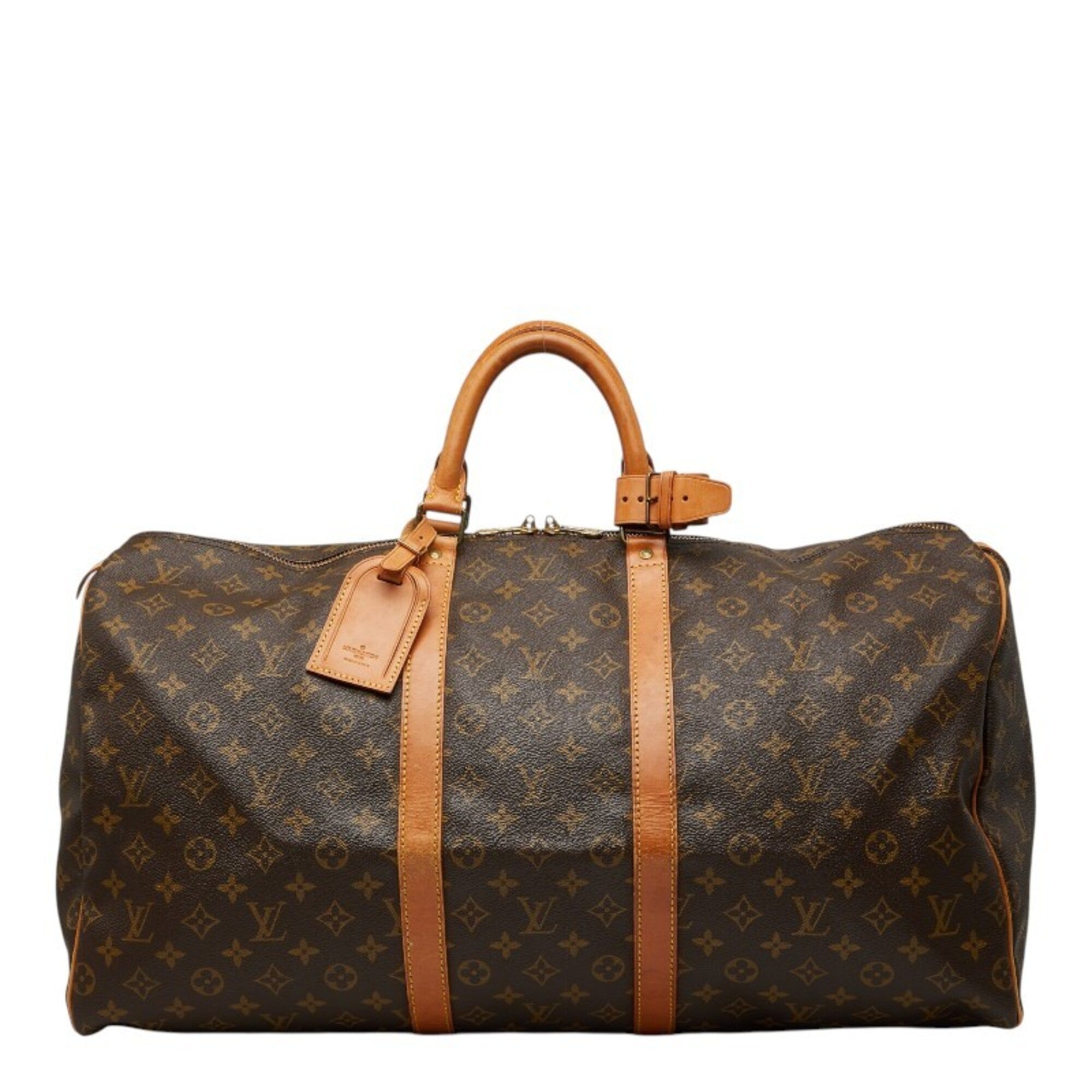 Louis Vuitton Brown Pvc Leather Boston Bag (Pre-Owned)