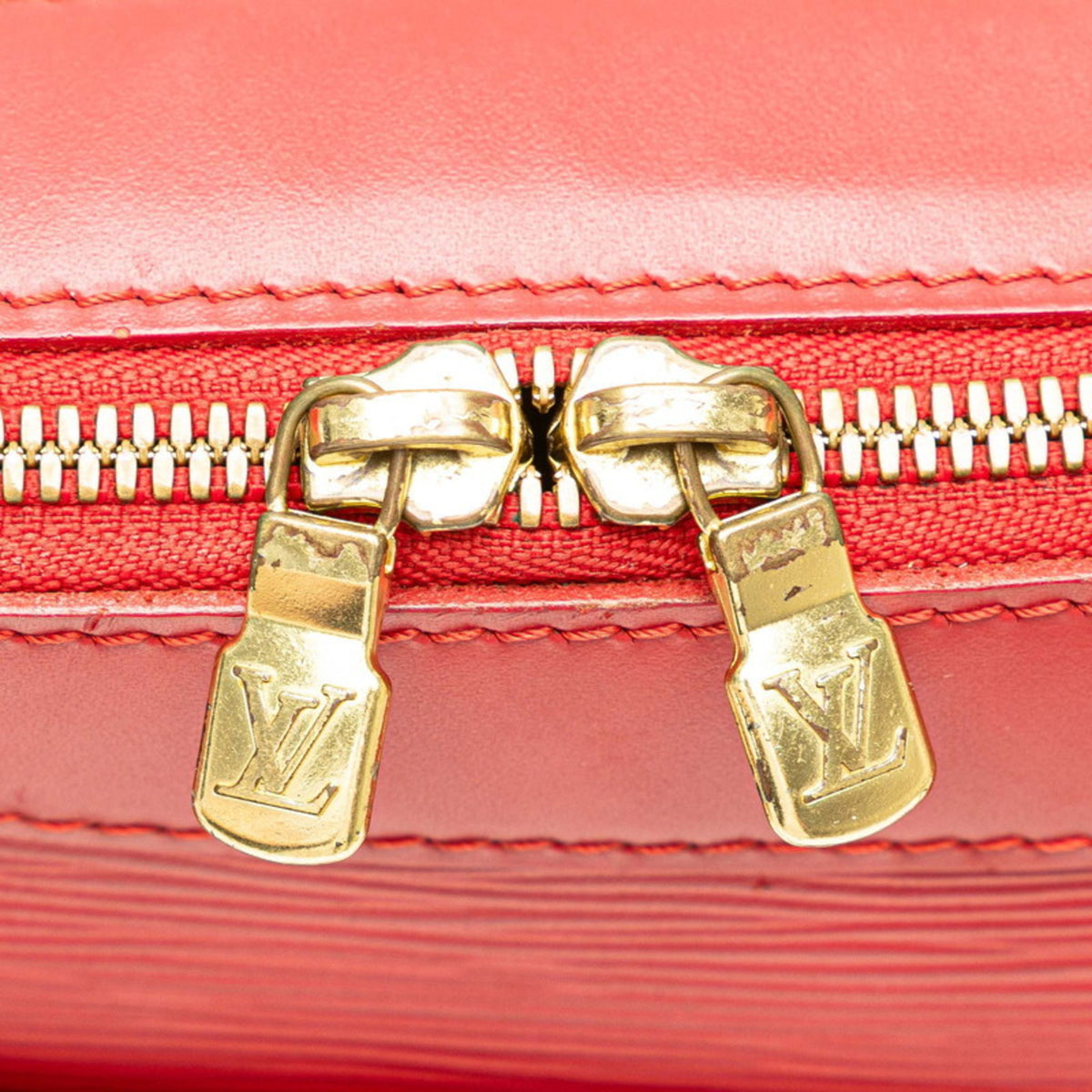 Louis Vuitton Red Color Rouge Leather Handbag Shoulder Bag (Pre-Owned)
