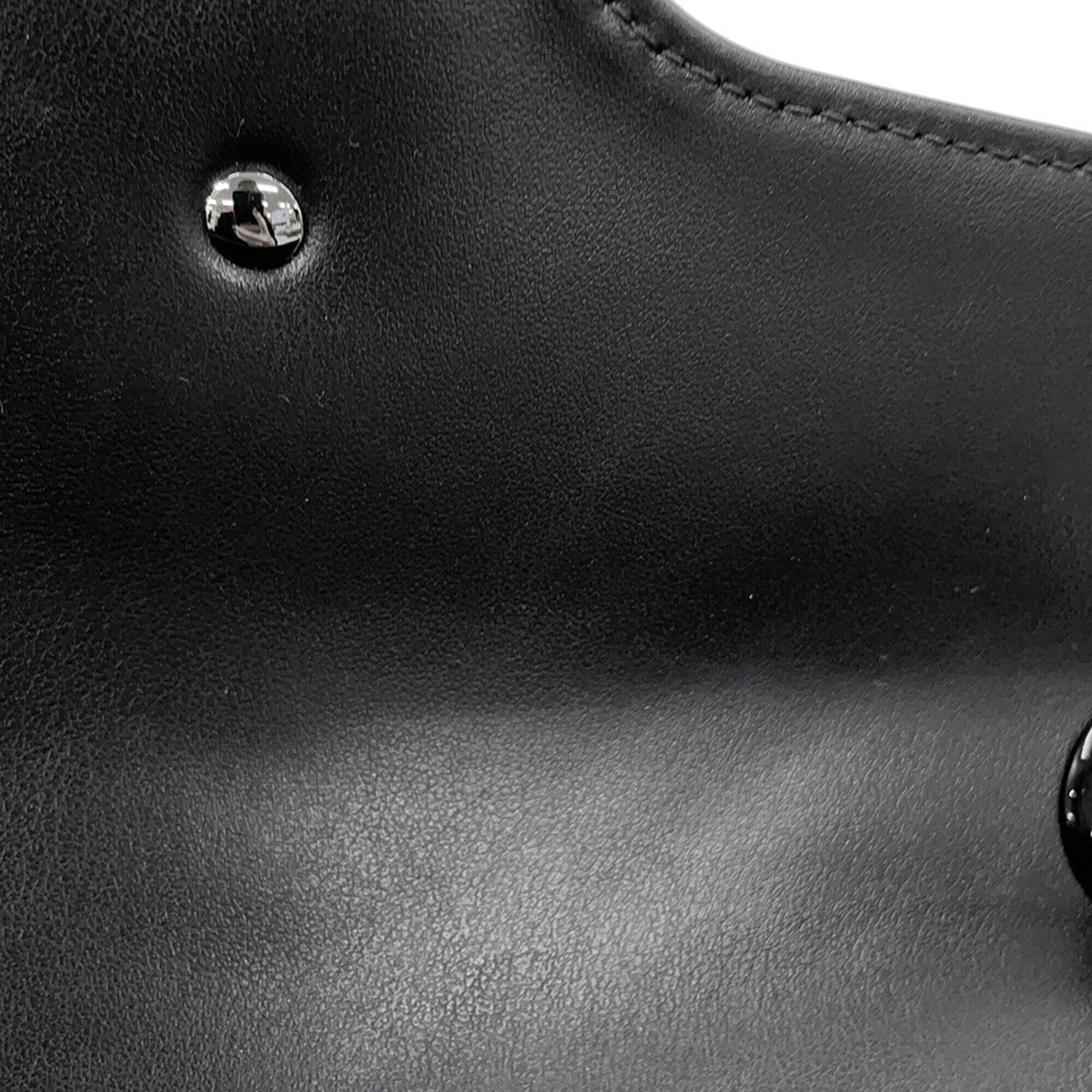 Gucci Black Leather Handbag Shoulder Bag (Pre-Owned)