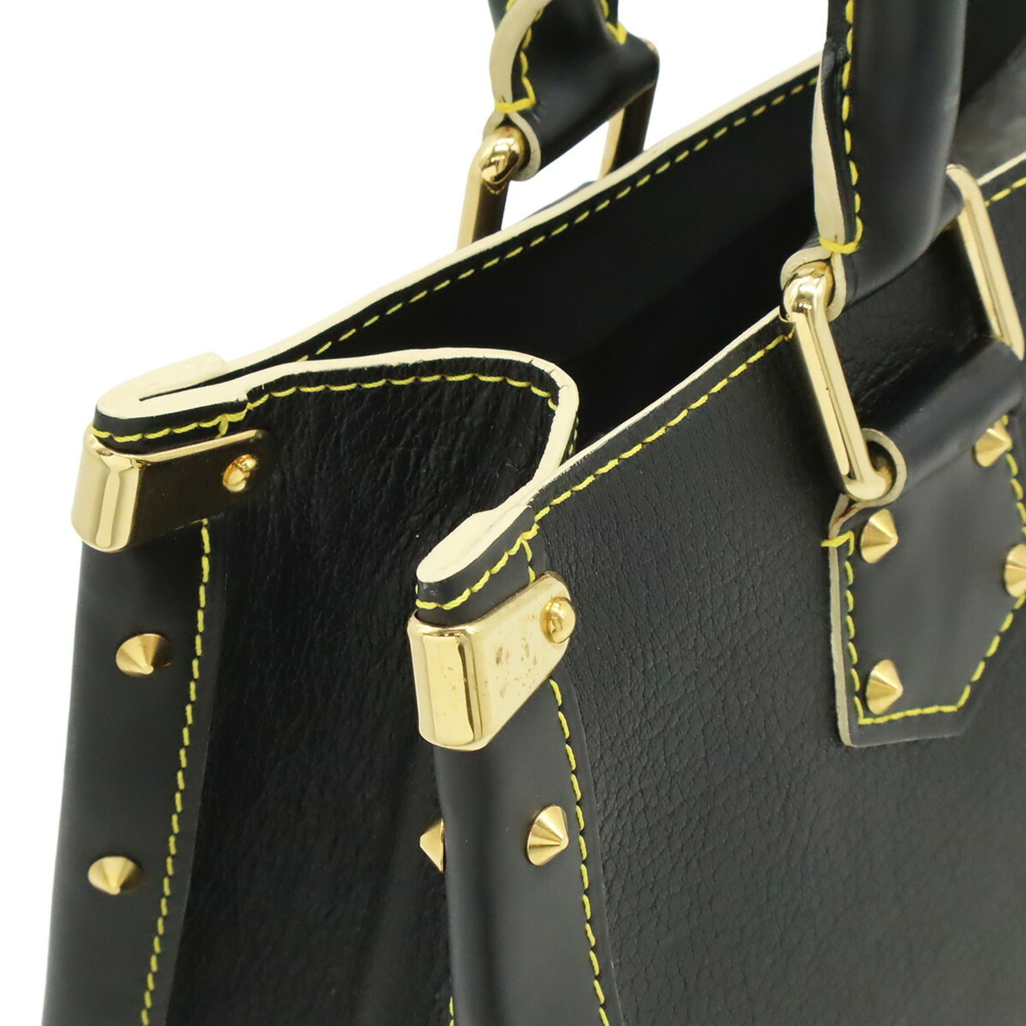 Louis Vuitton Black Noir Leather Handbag Tote Bag (Pre-Owned)