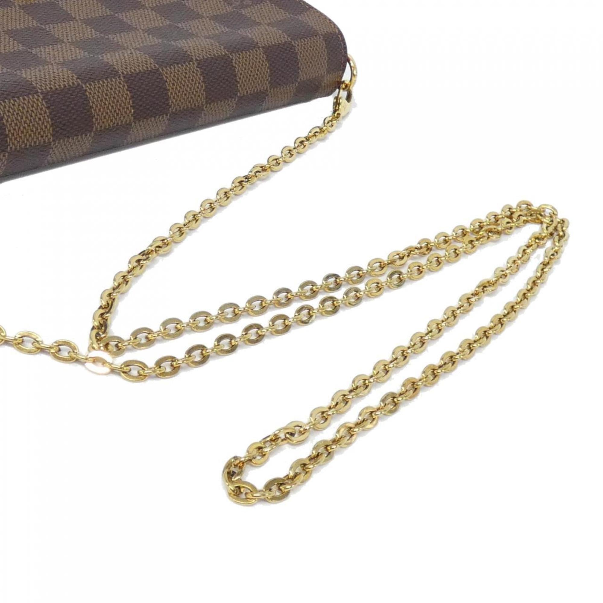 Louis Vuitton Brown Coated Canvas Pochette Shoulder Bag (Pre-Owned)