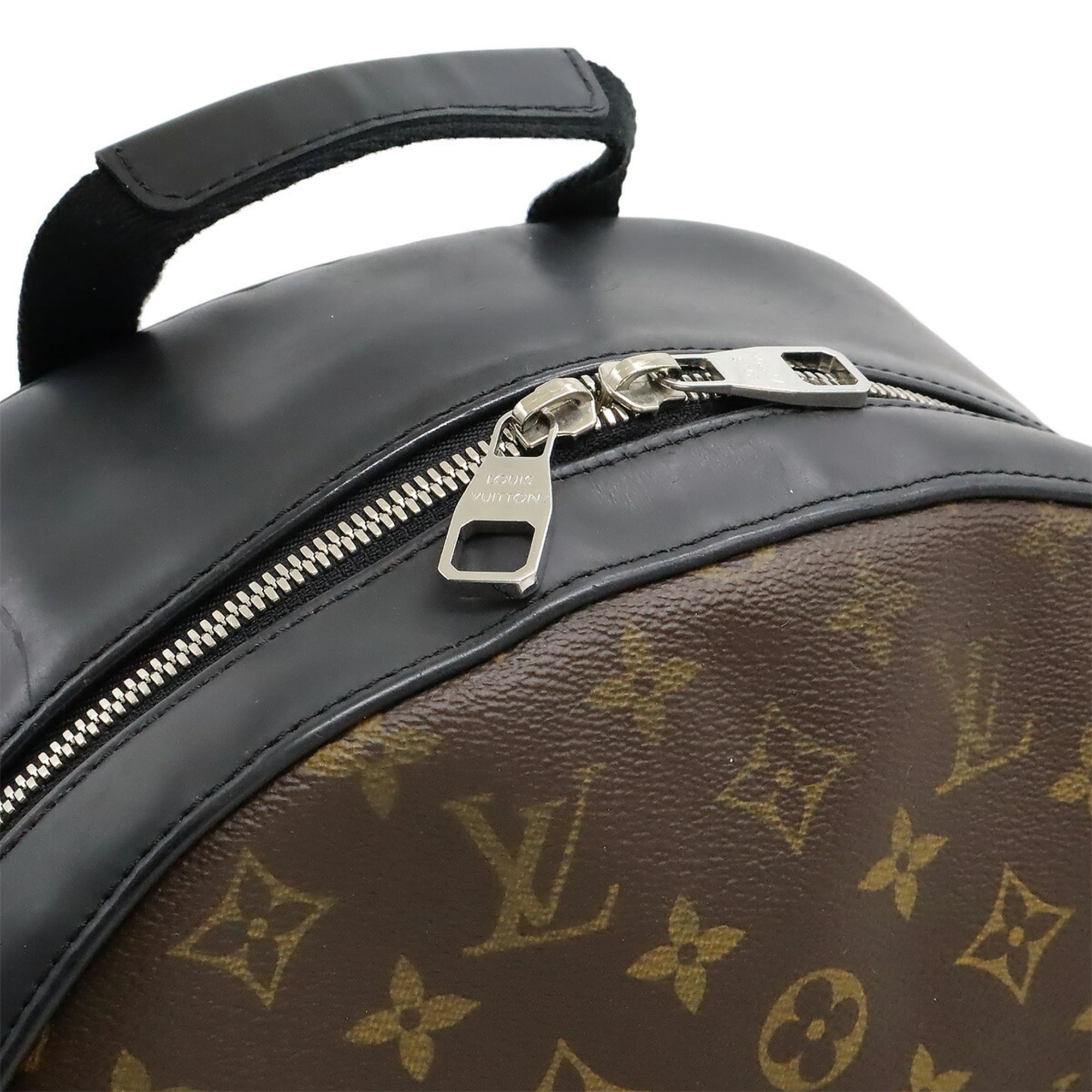 Louis Vuitton Black Brown Monogram Canvas Backpack Shoulder Bag (Pre-Owned)