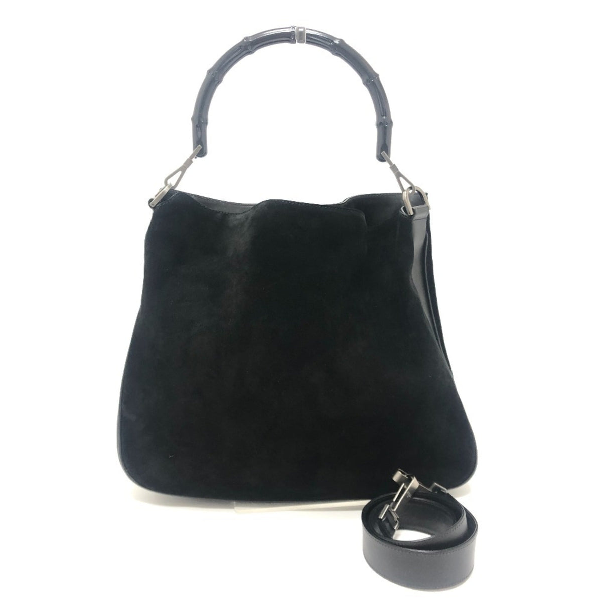 Gucci Black Bamboo Handbag Shoulder Bag (Pre-Owned)