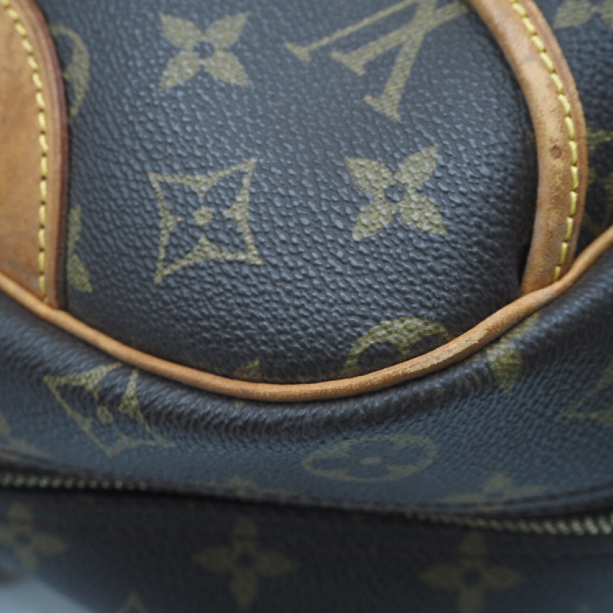 Louis Vuitton Monogram Black Coated Canvas Leather Handbag (Pre-Owned)