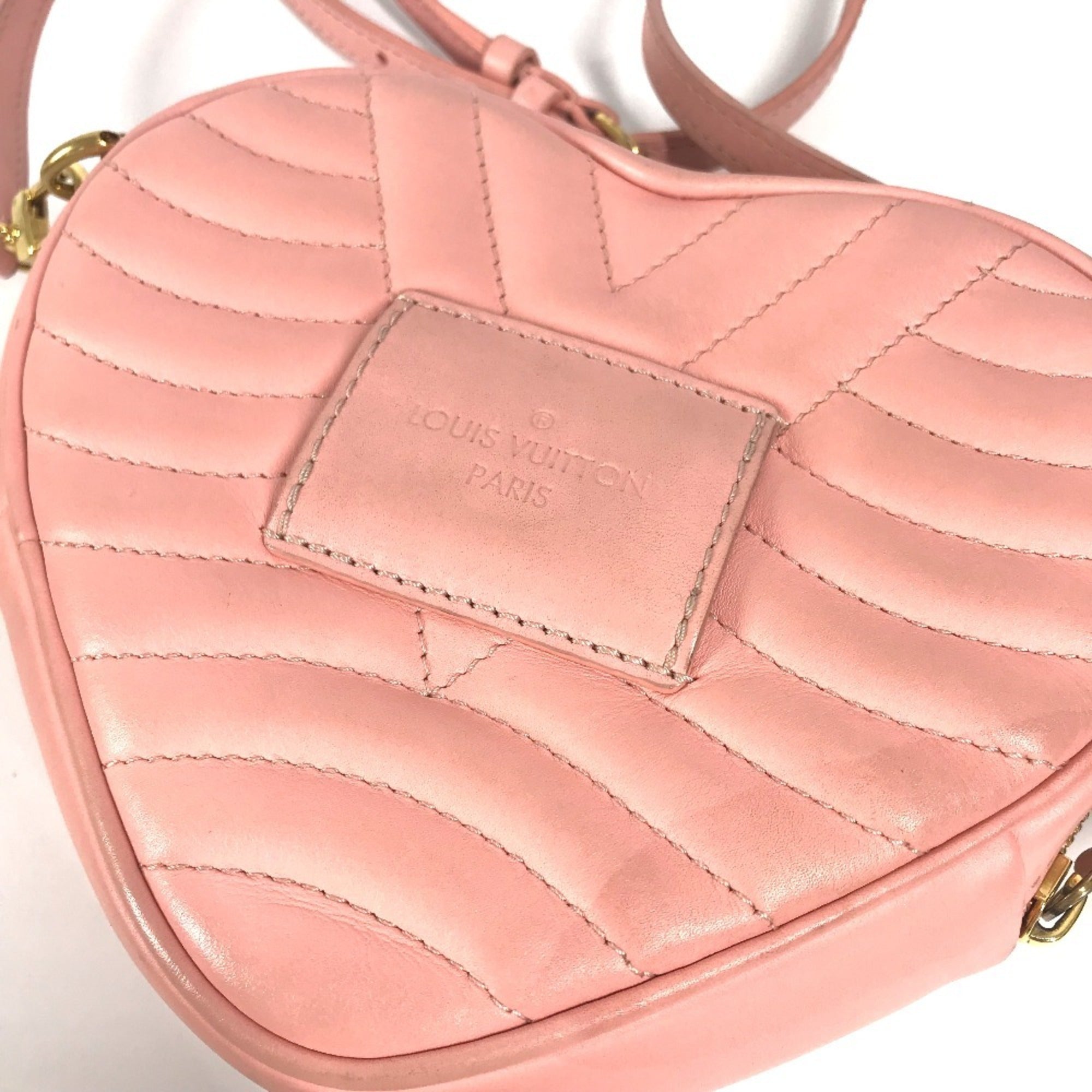 Louis Vuitton Pink Leather Clutch Bag Pochette Shoulder Bag (Pre-Owned)