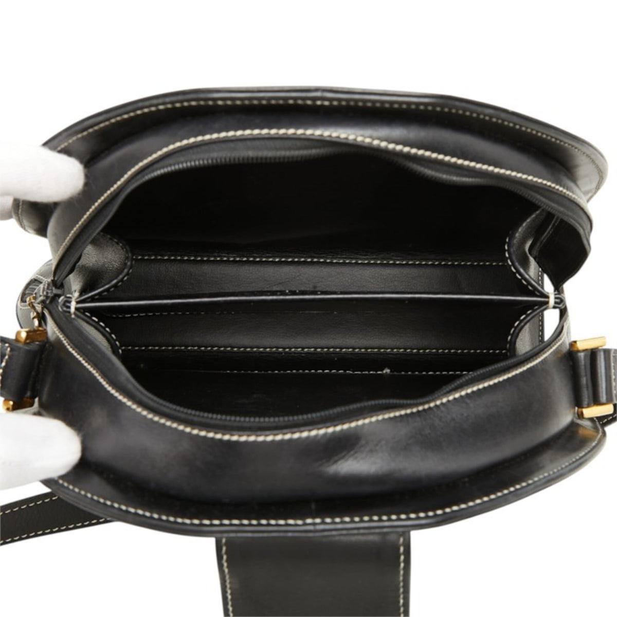 Christian Dior Black Leather Shoulder Bag (Pre-Owned)
