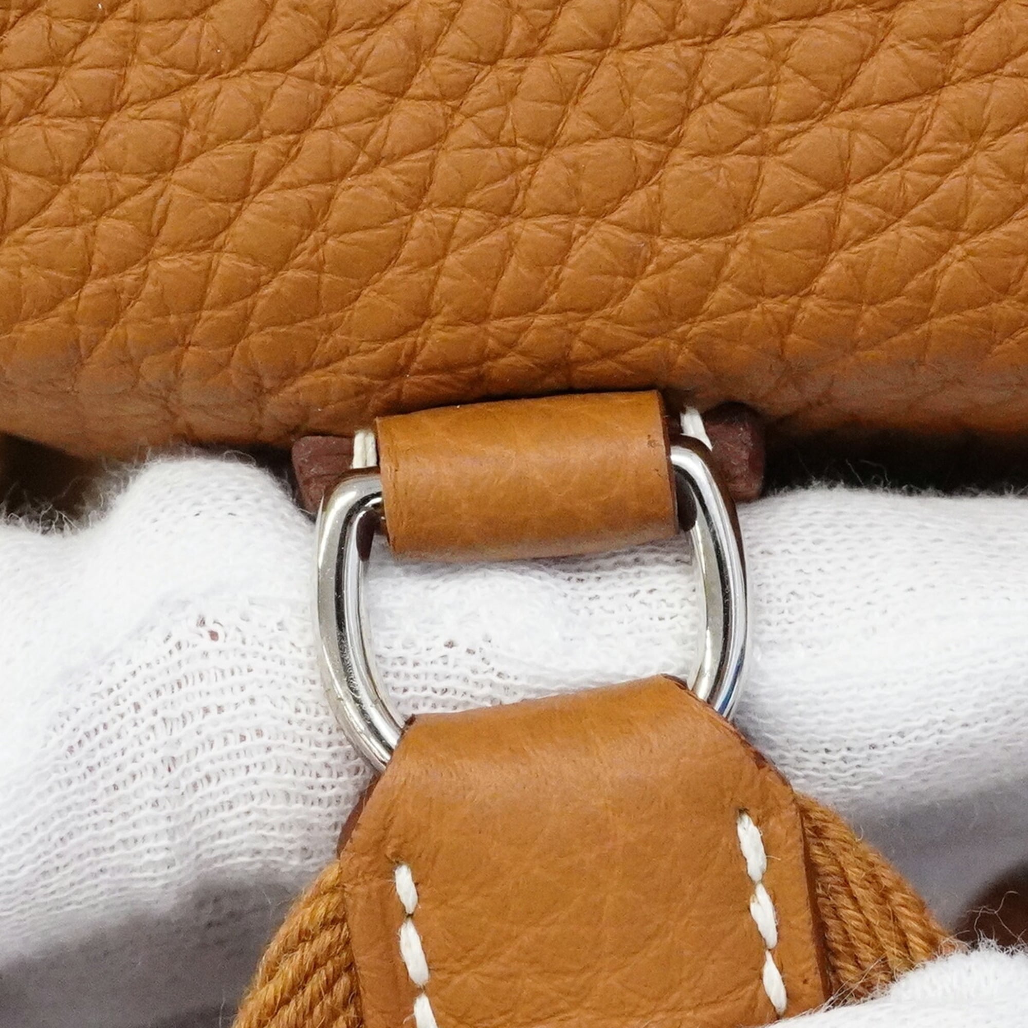 Hermes Gold Togo Leather Shoulder Bag (Pre-Owned)