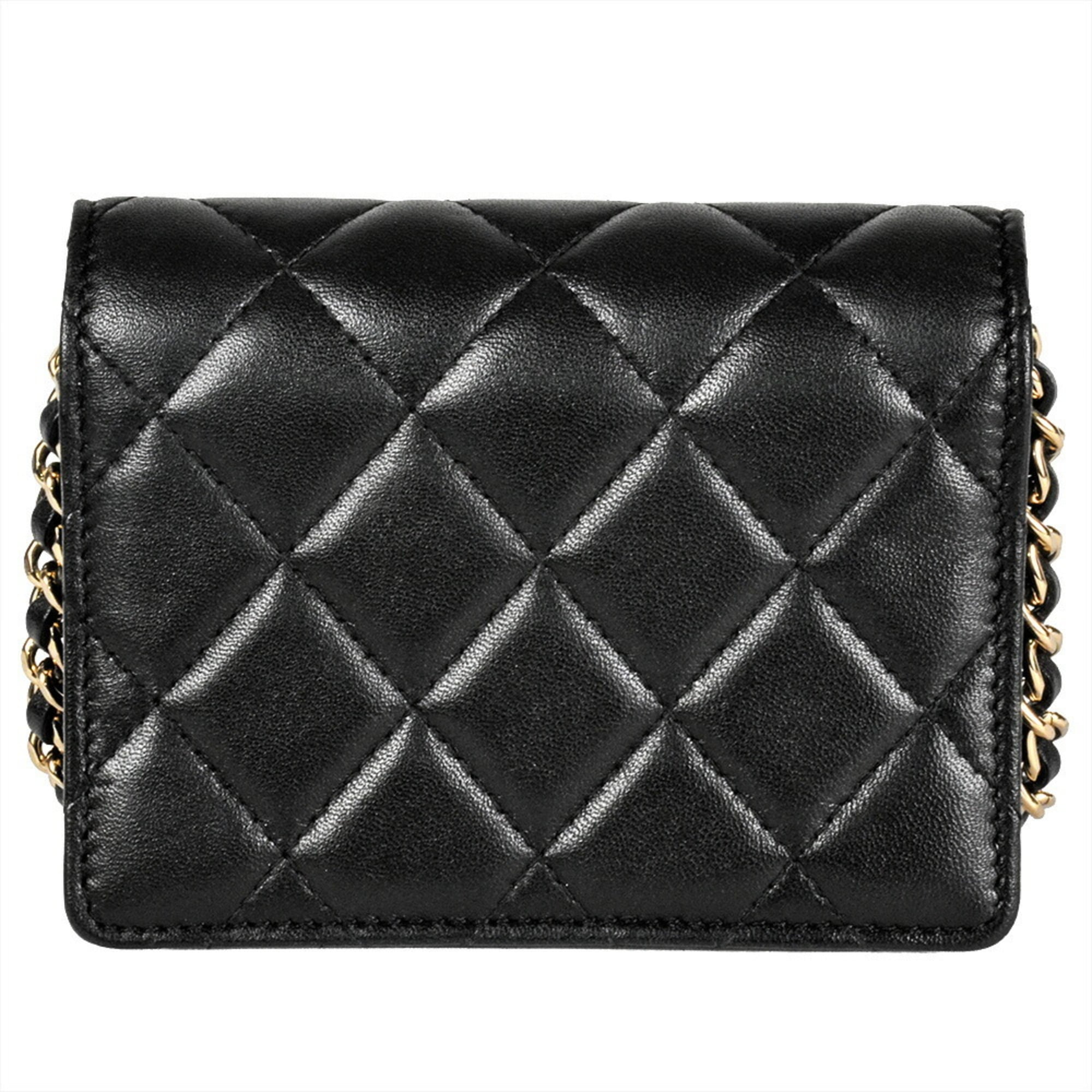 Chanel Matelasse Black Leather Shoulder Bag (Pre-Owned)