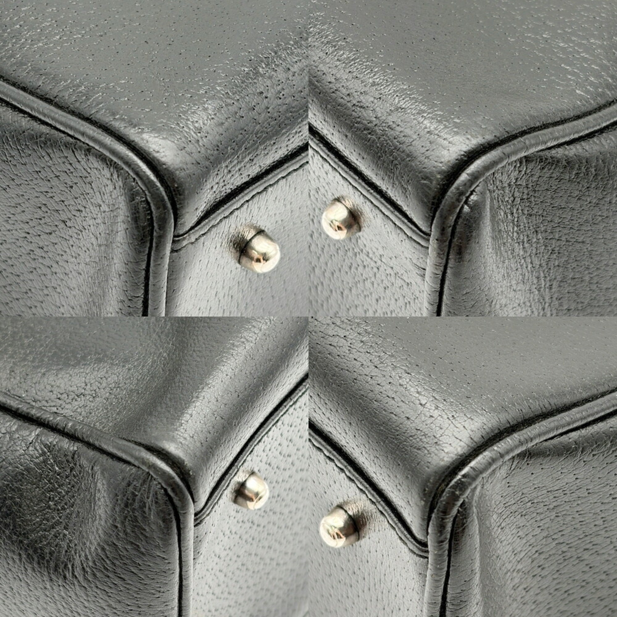 Gucci Black Leather Tote Bag (Pre-Owned)