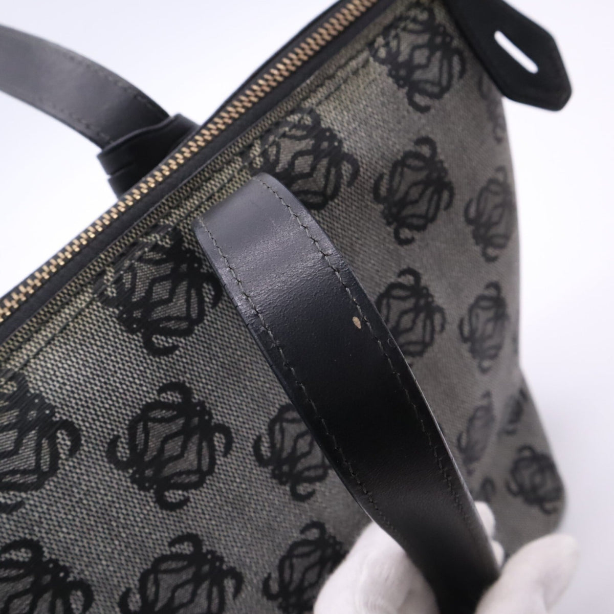 Loewe Dark Navy Leather Pvc Tote Bag (Pre-Owned)