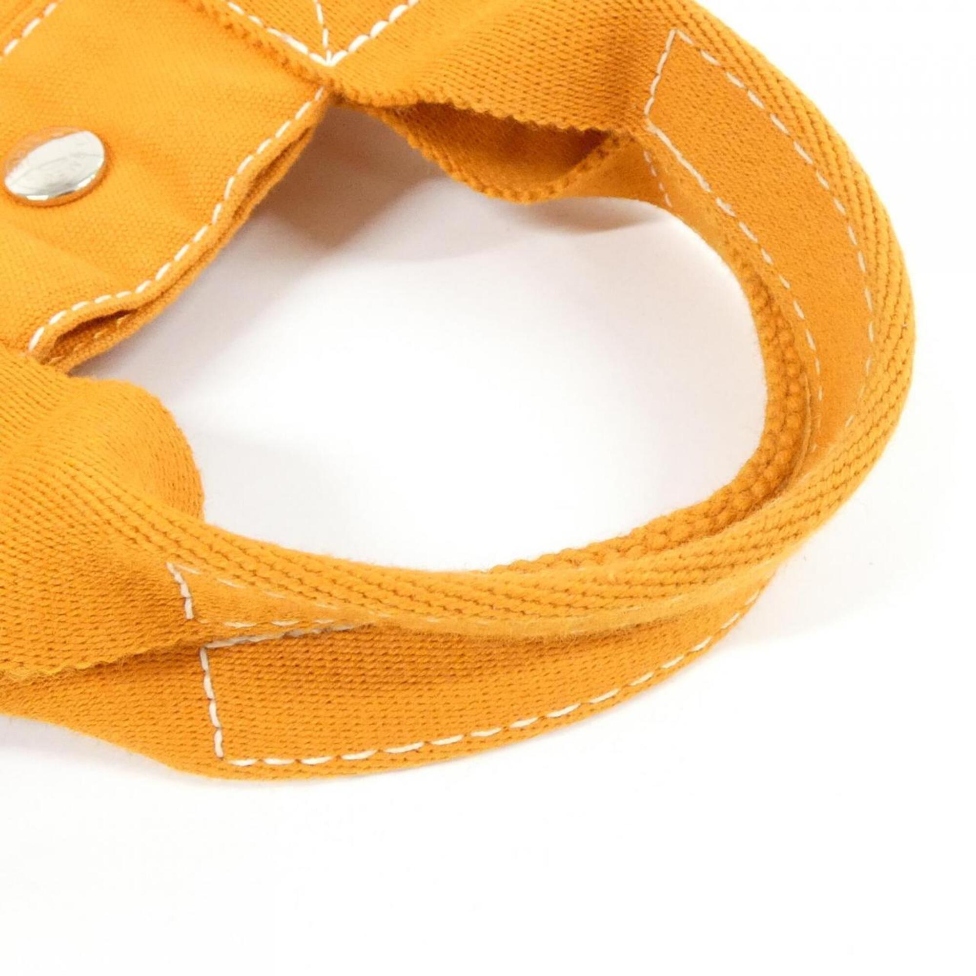 Hermes Orange Canvas Handbag (Pre-Owned)