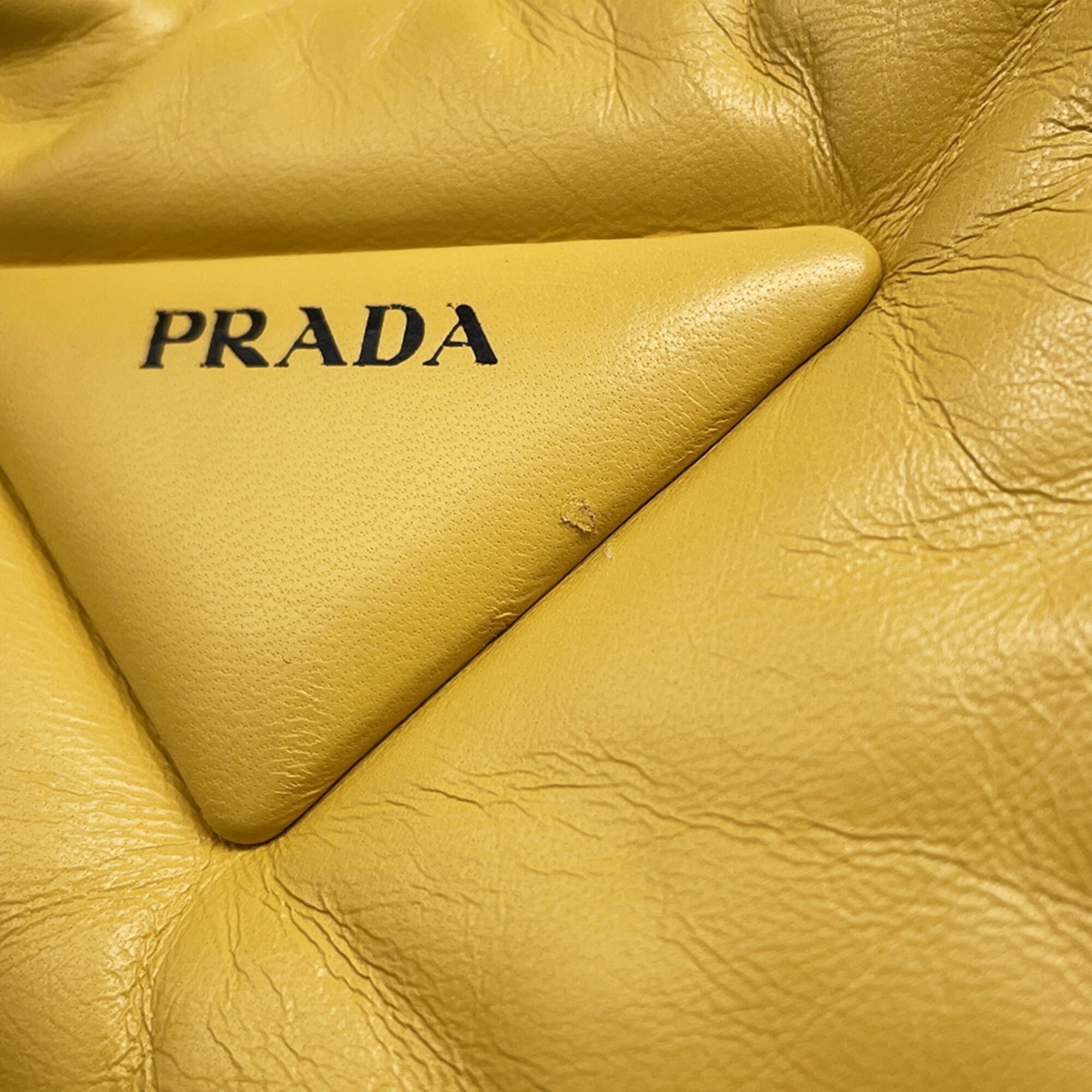 Prada Yellow Leather Handbag (Pre-Owned)