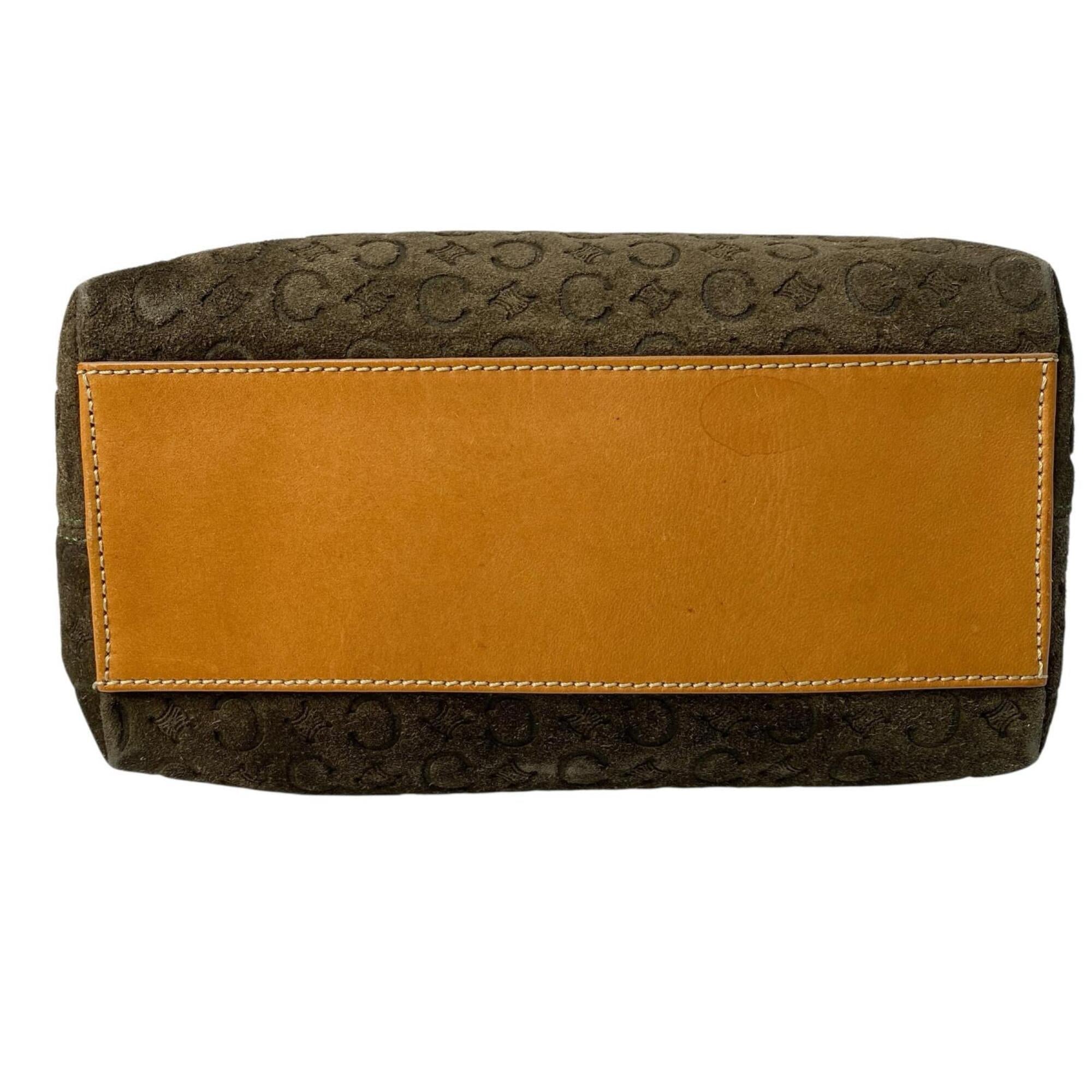 Celine Khaki Suede Leather Shoulder Bag (Pre-Owned)