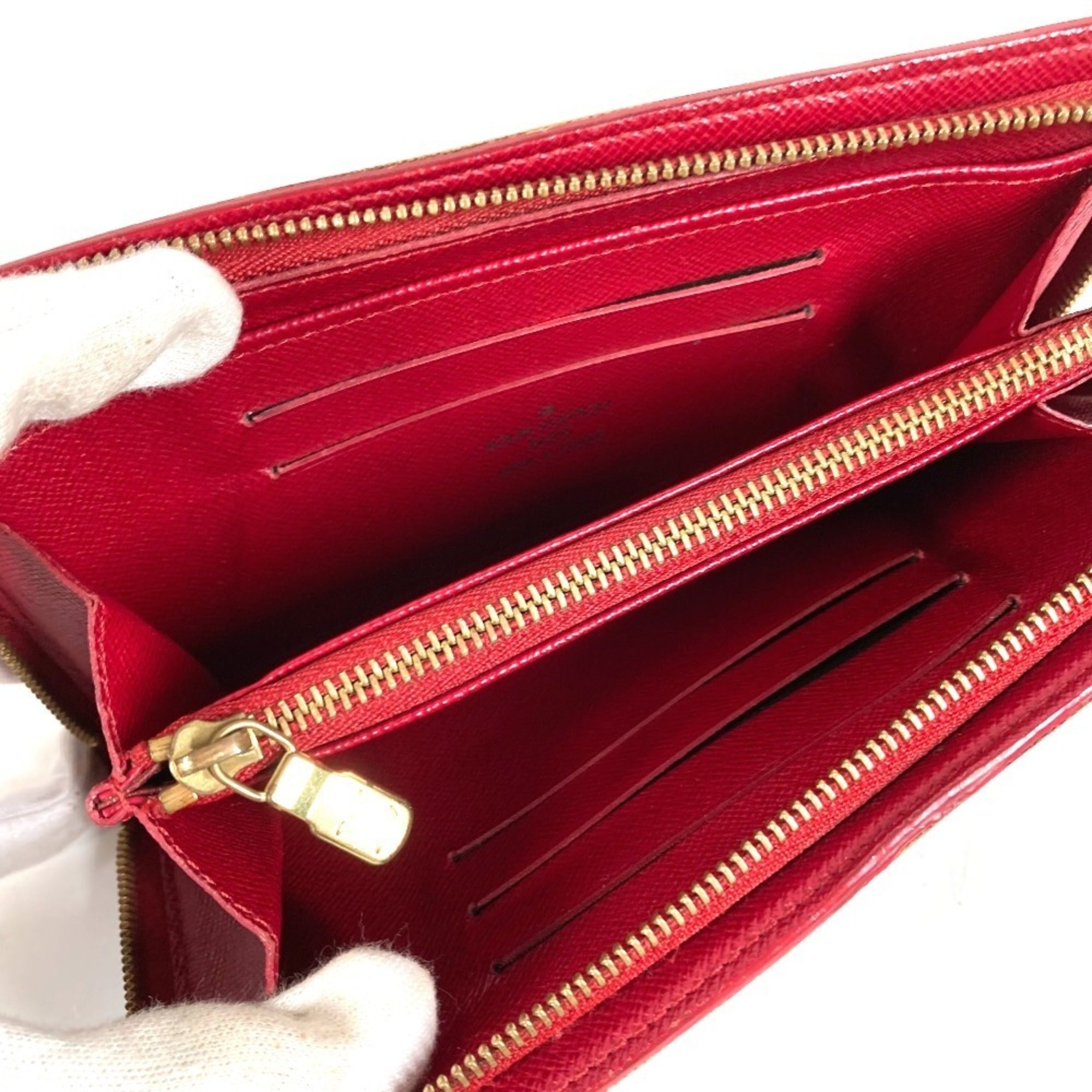 Louis Vuitton Brown Red Color Monogram Cherry Blossom Long Wallet (Bi-Fold) (Pre-Owned)