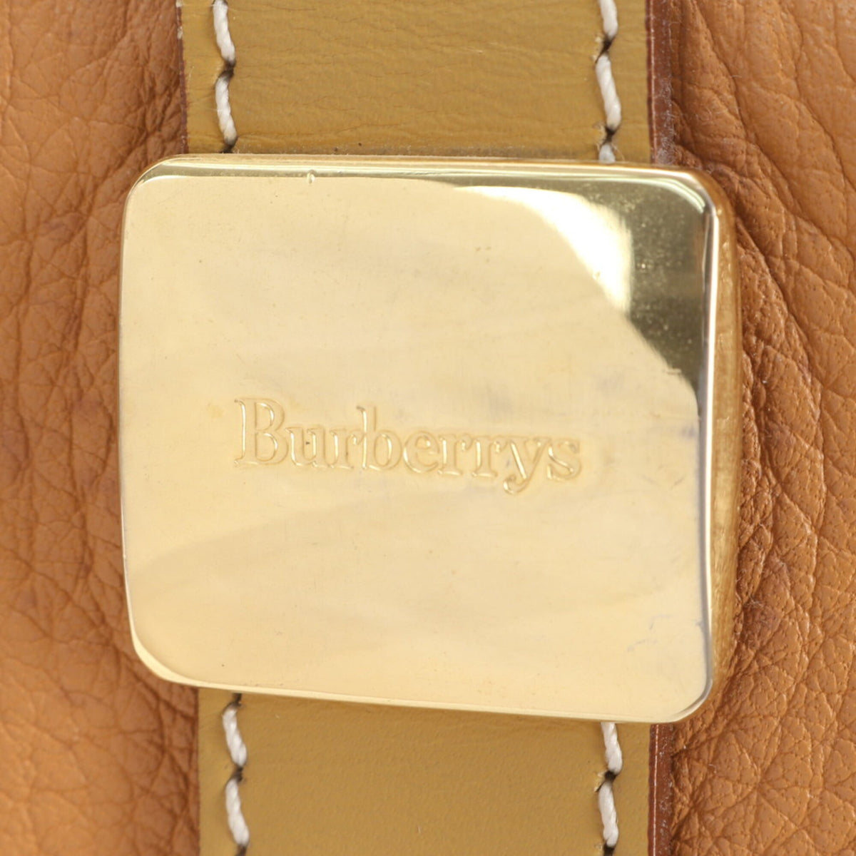 Burberry Camel Leather Handbag Shoulder Bag Tote Bag (Pre-Owned)