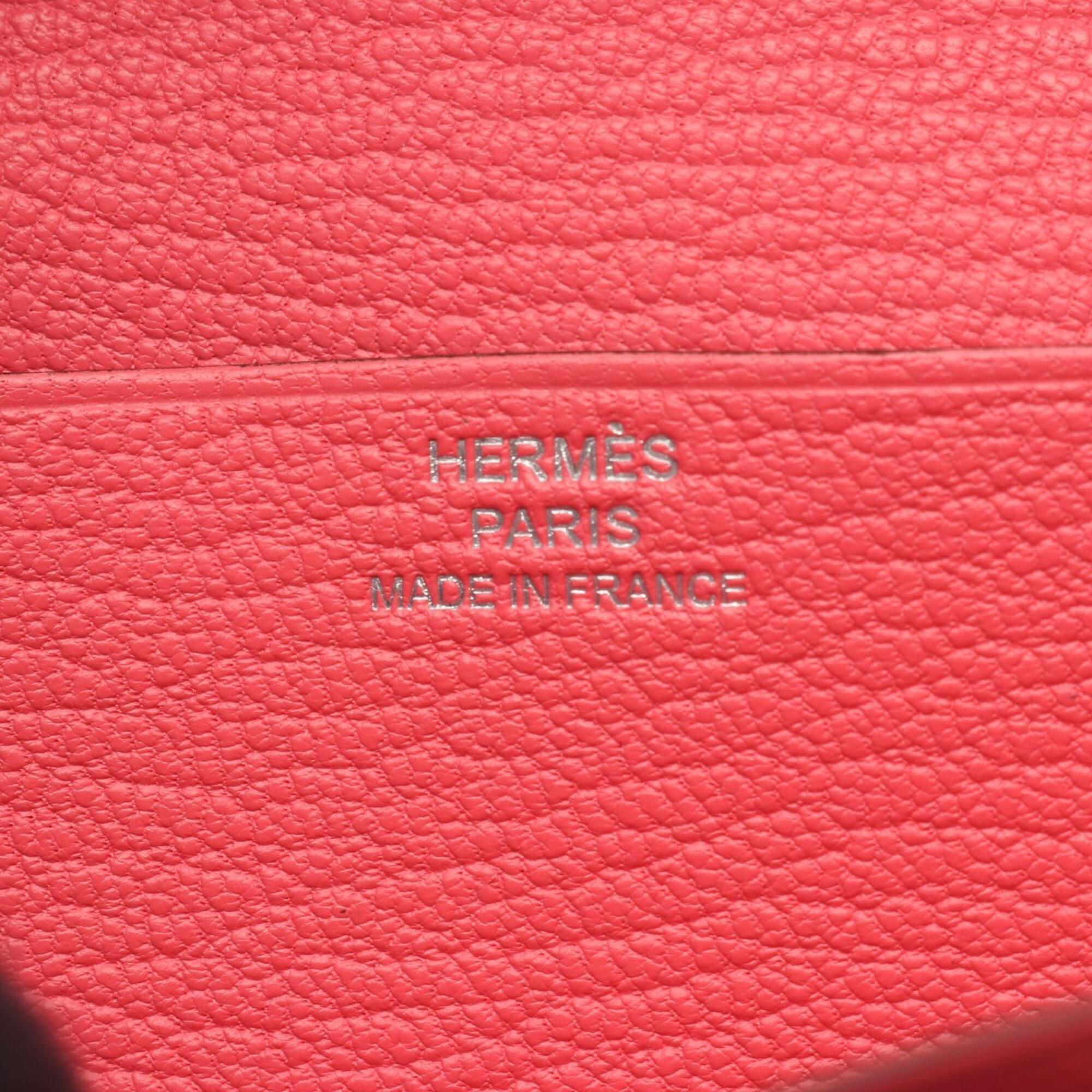 Hermes Pink Chevre Leather Long Wallet (Bi-Fold) (Pre-Owned)