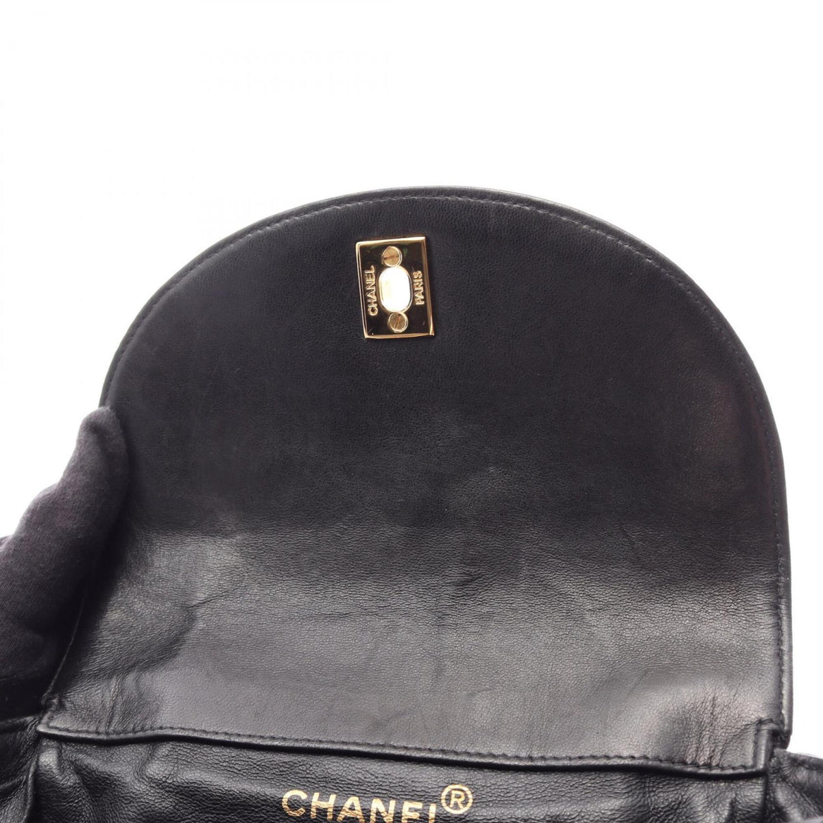 Chanel Black Leather Backpack Handbag (Pre-Owned)