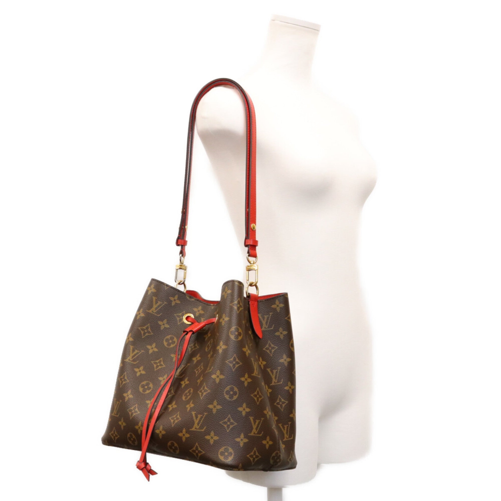 Louis Vuitton Coquelicots Red Color Monogram Shoulder Bag (Pre-Owned)