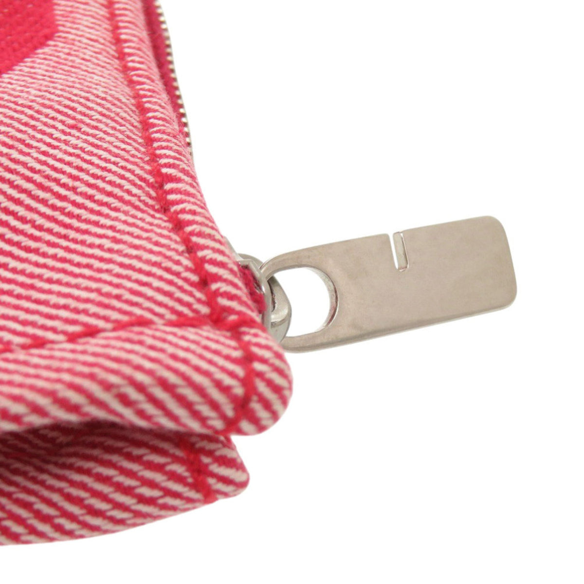 Burberry Red Color Canvas Clutch Bag Pouch (Pre-Owned)