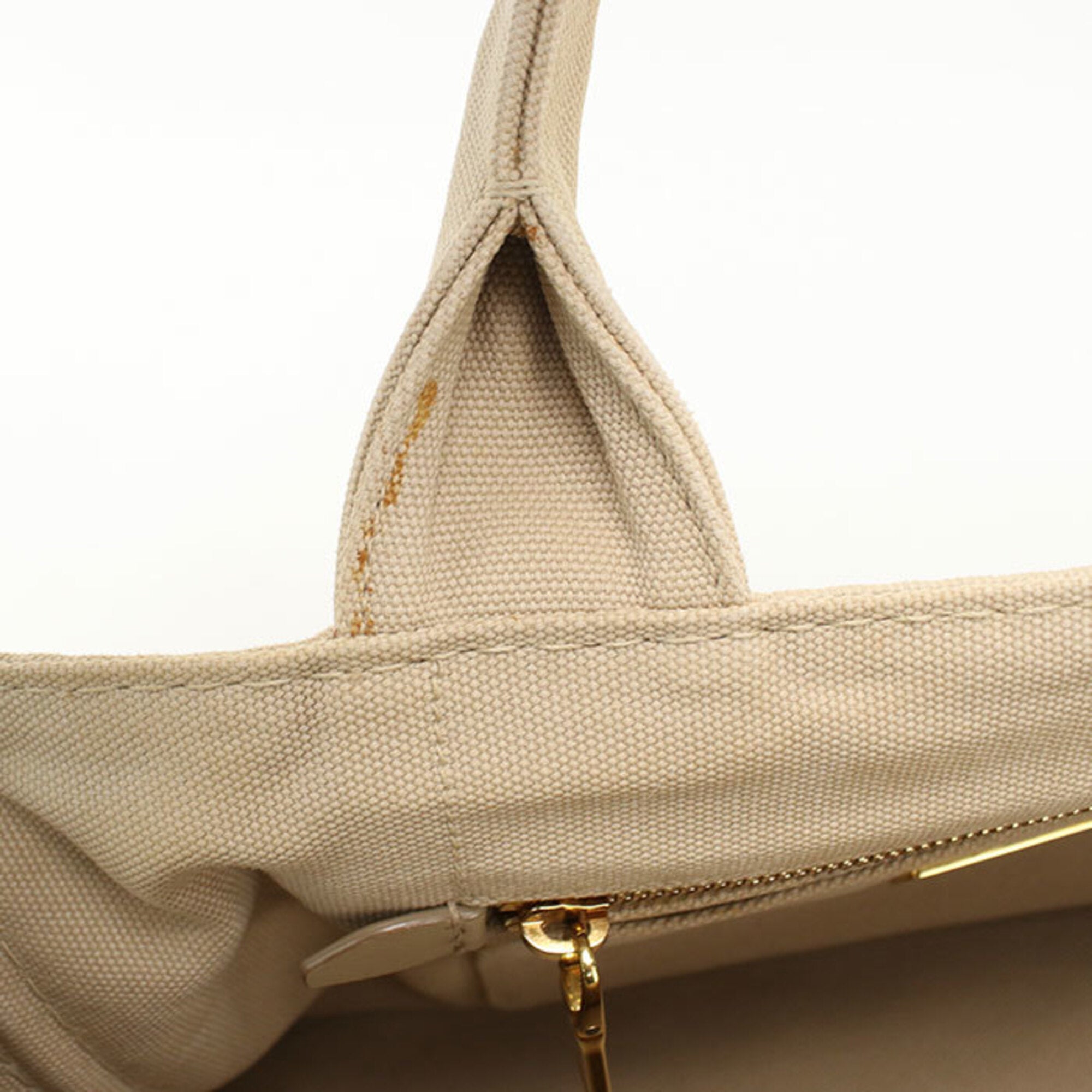 Prada Beige Canvas Tote Bag (Pre-Owned)
