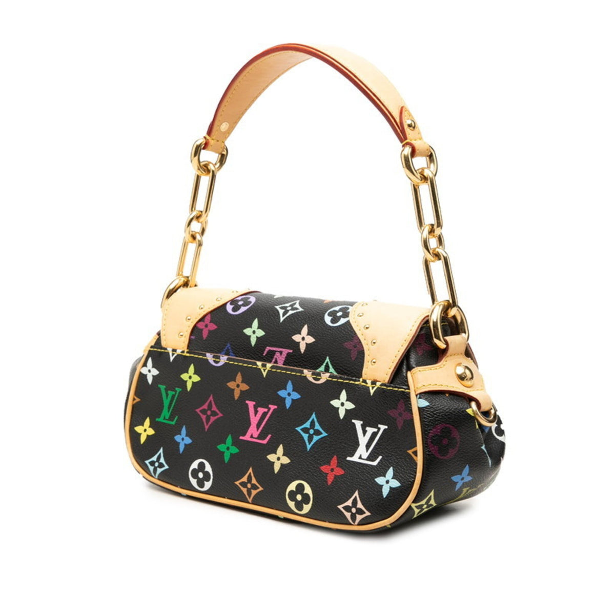 Louis Vuitton Black Pvc Leather Handbag Shoulder Bag (Pre-Owned)