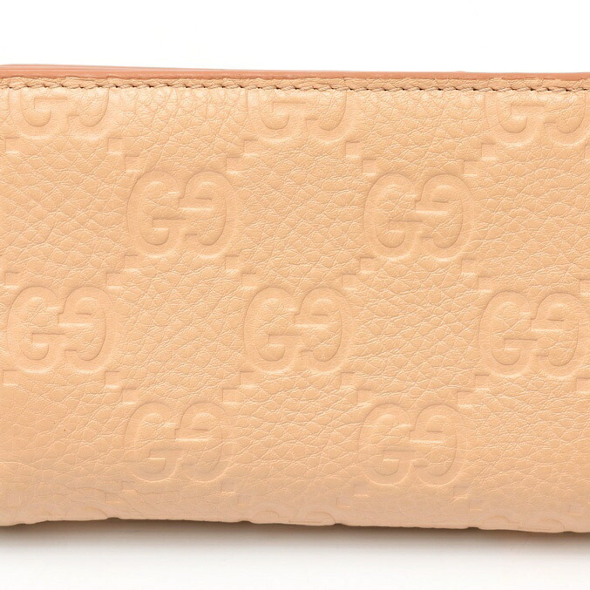 Gucci Pink Beige Gg Leather Wallet (Bi-Fold) (Pre-Owned)