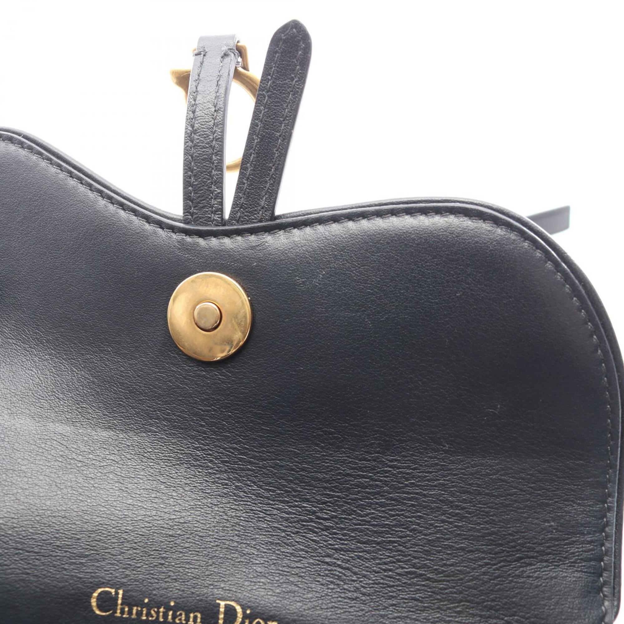 Christian Dior Navy White Canvas Leather Fanny Pack Handbag Shoulder Bag Sling Bag (Pre-Owned)