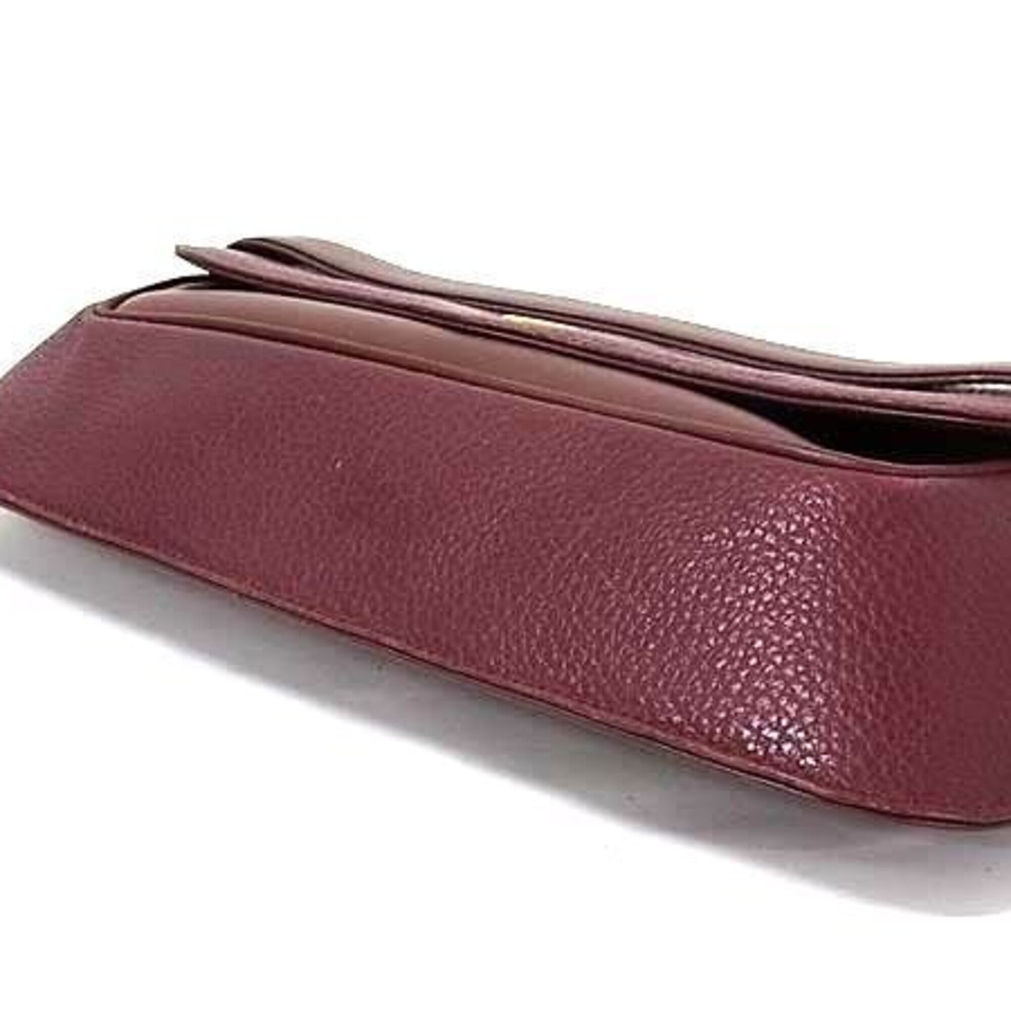 Cartier Bordeaux Leather Clutch Bag (Pre-Owned)