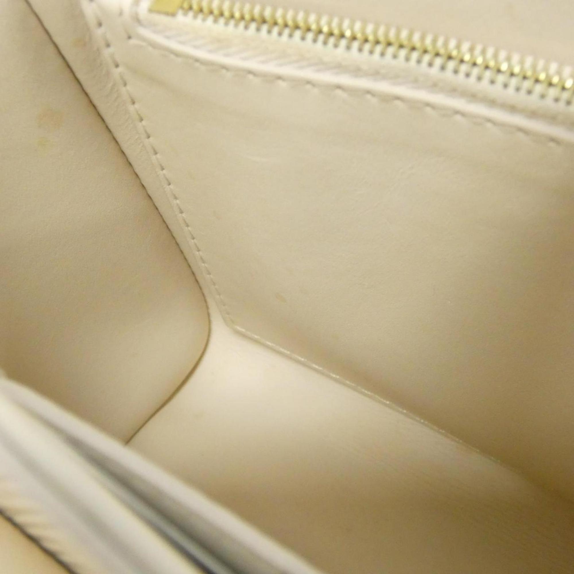 Louis Vuitton Beige White Leather Shoulder Bag (Pre-Owned)