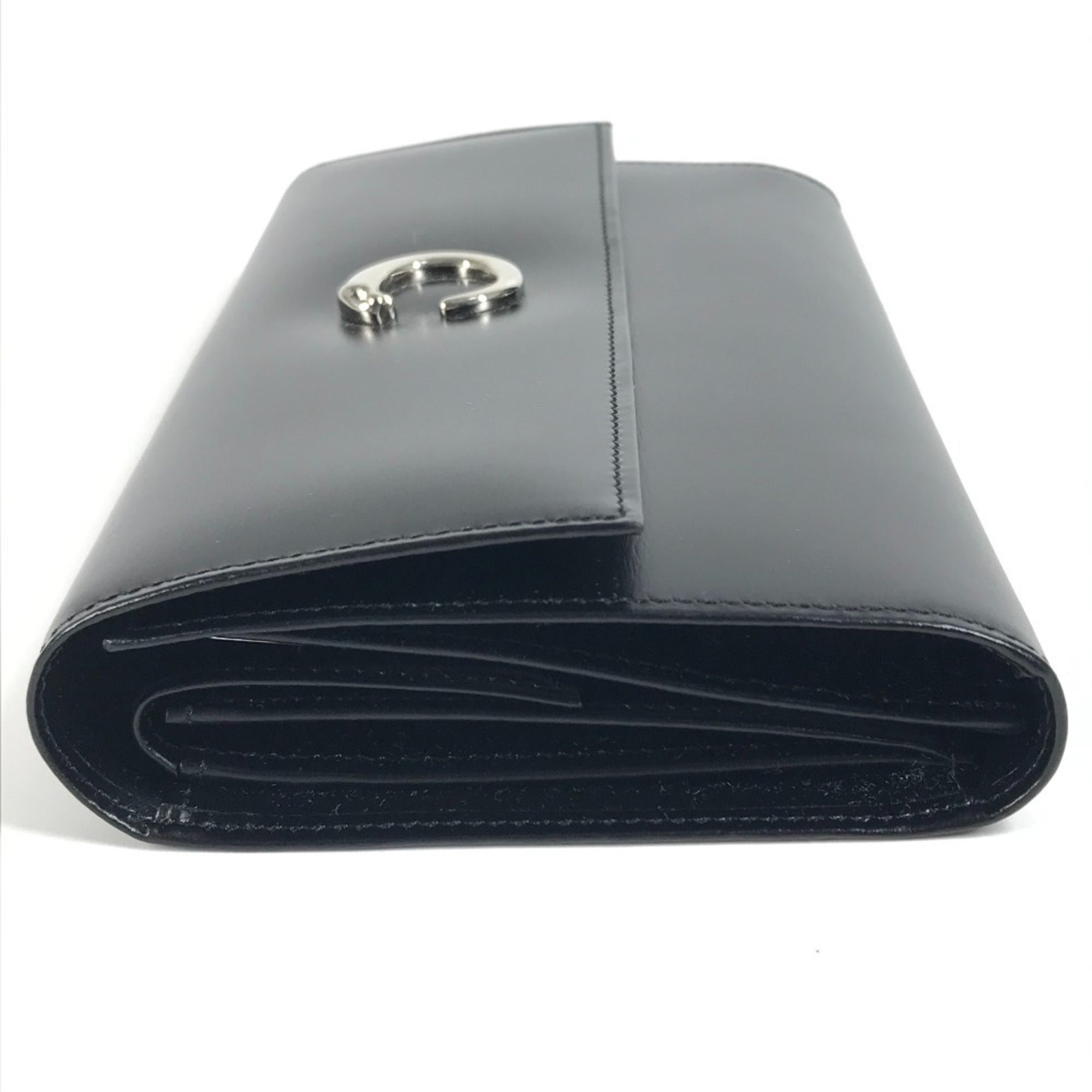 Cartier Black Leather Long Wallet (Bi-Fold) (Pre-Owned)