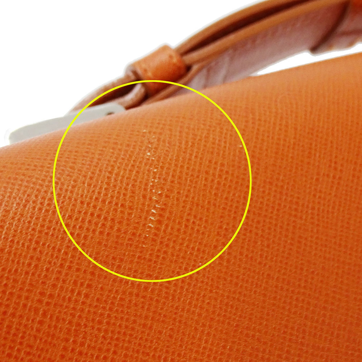 Burberry Orange Leather Handbag Shoulder Bag (Pre-Owned)