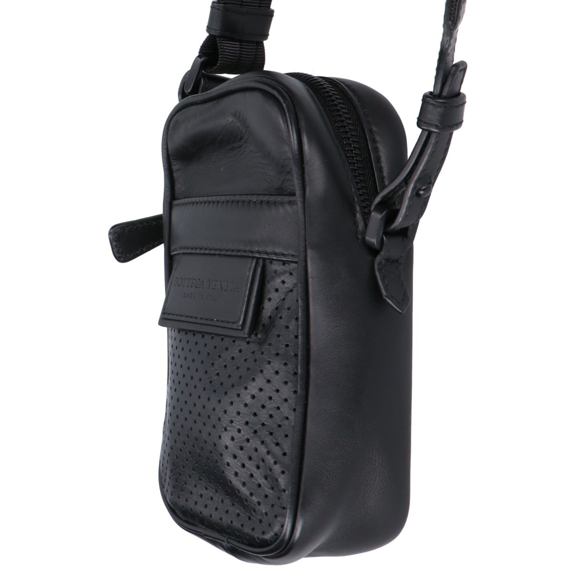 Bottega Veneta Black Leather Shoulder Bag (Pre-Owned)