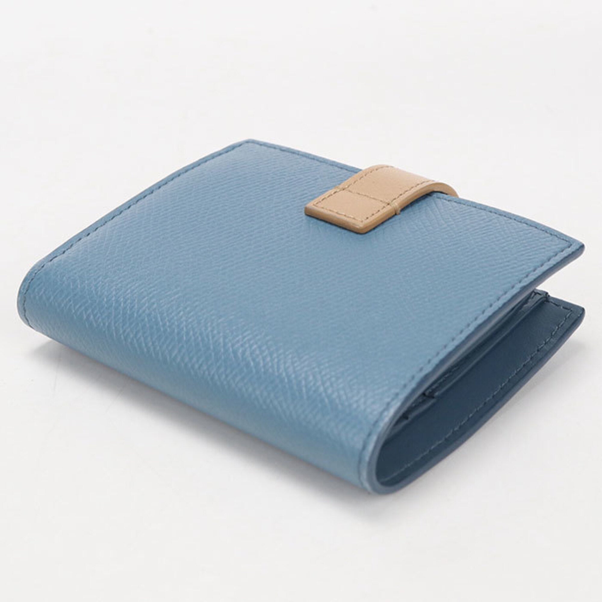 Celine Blue Leather Wallet (Bi-Fold) (Pre-Owned)