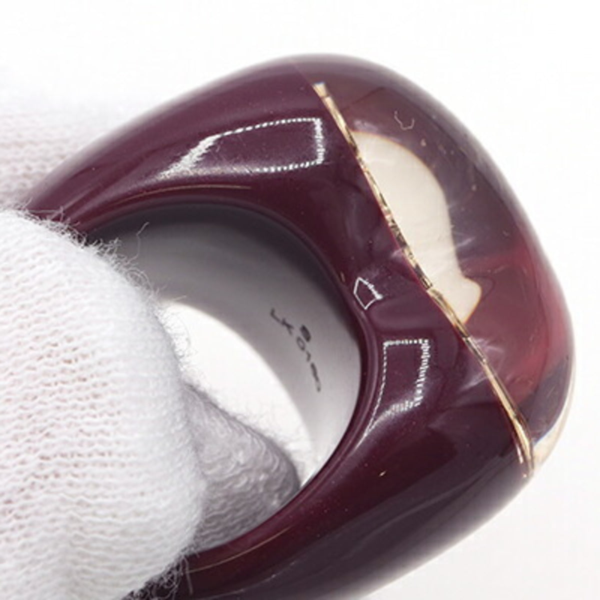 Louis Vuitton Rouge Fauviste Resin Band Ring (Pre-Owned)
